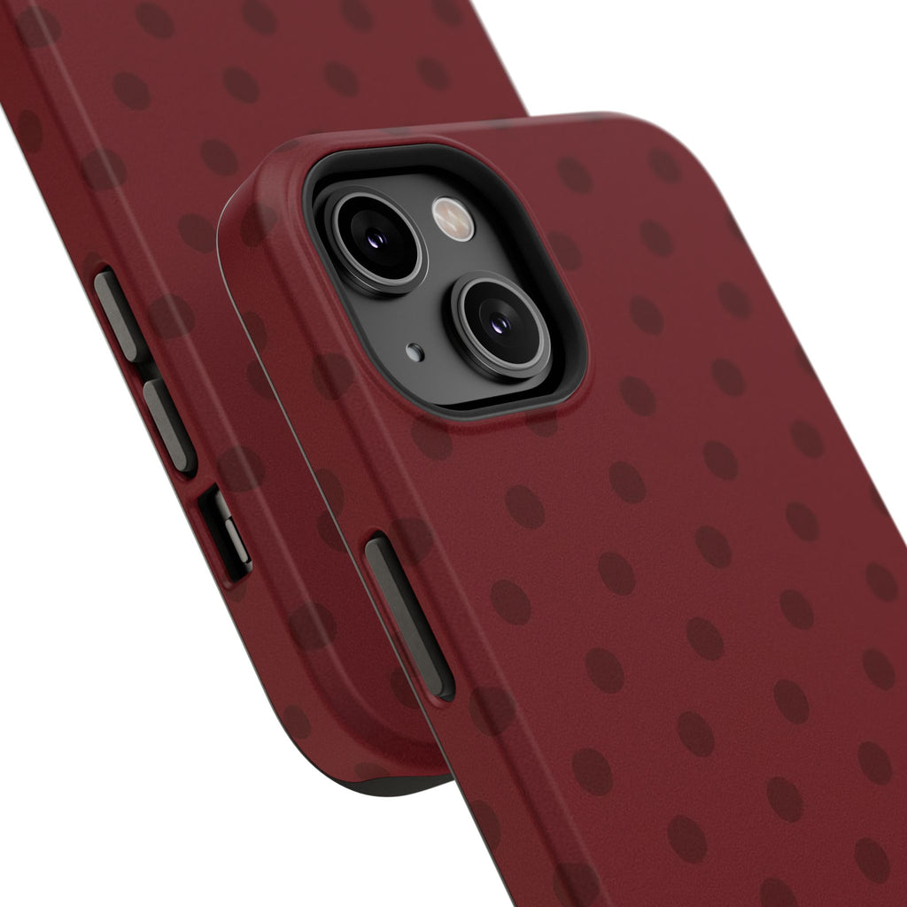 BURGUNDY POLKA-DOTS