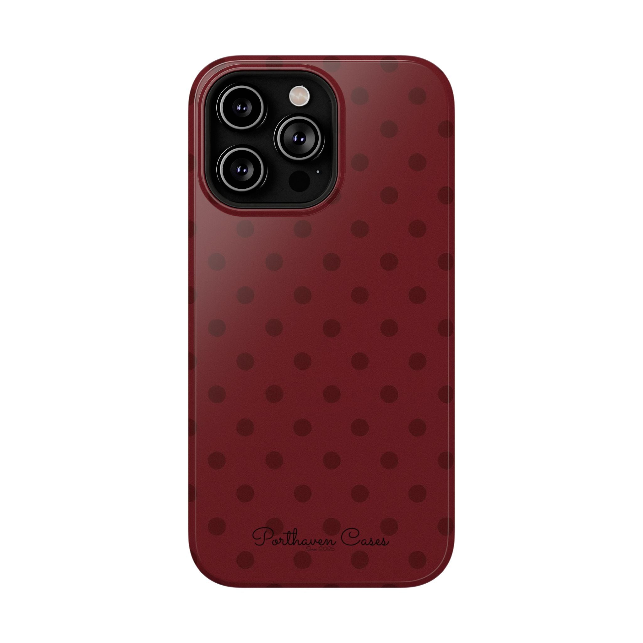 BURGUNDY POLKA-DOTS