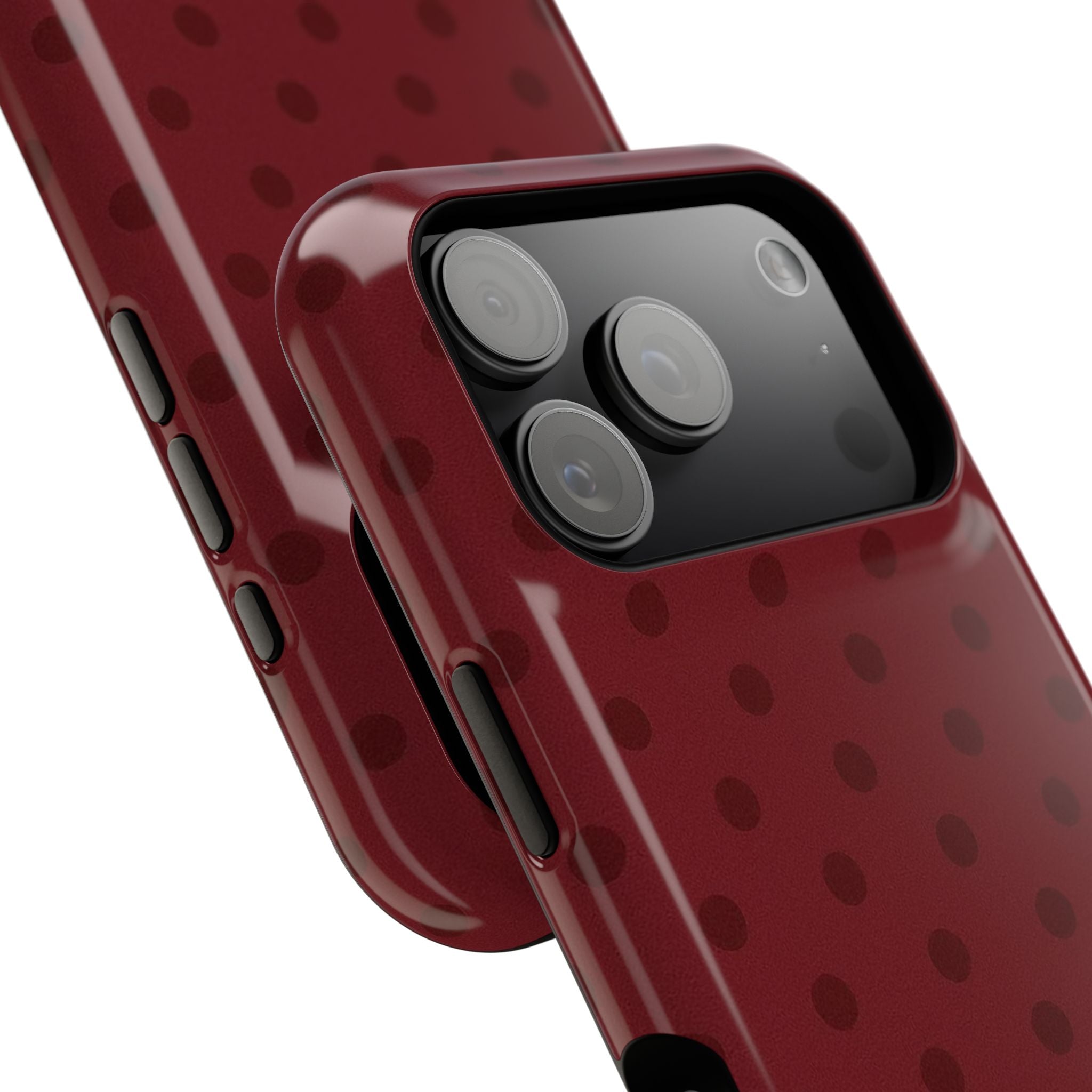 BURGUNDY POLKA-DOTS