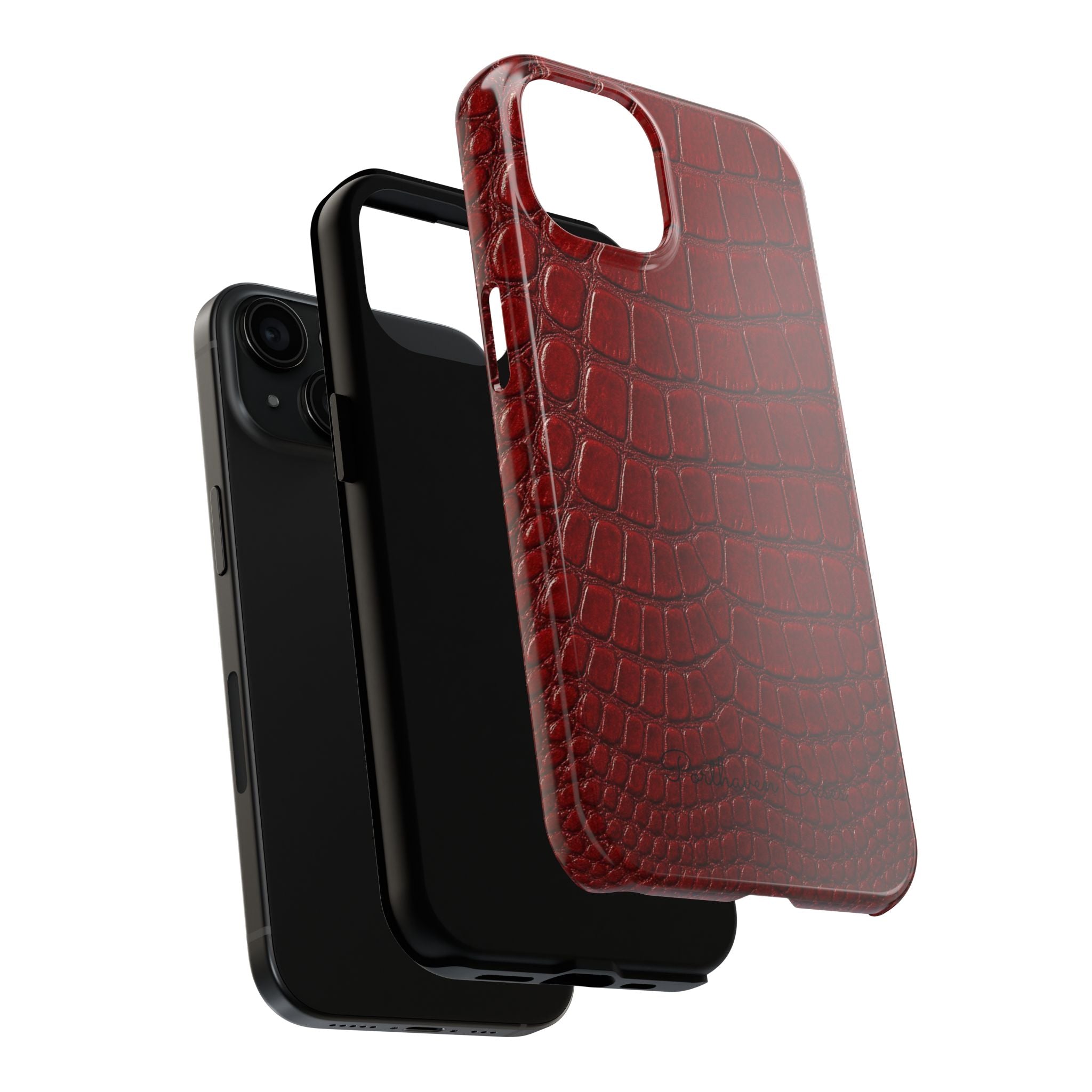 Red Crocodile Skin