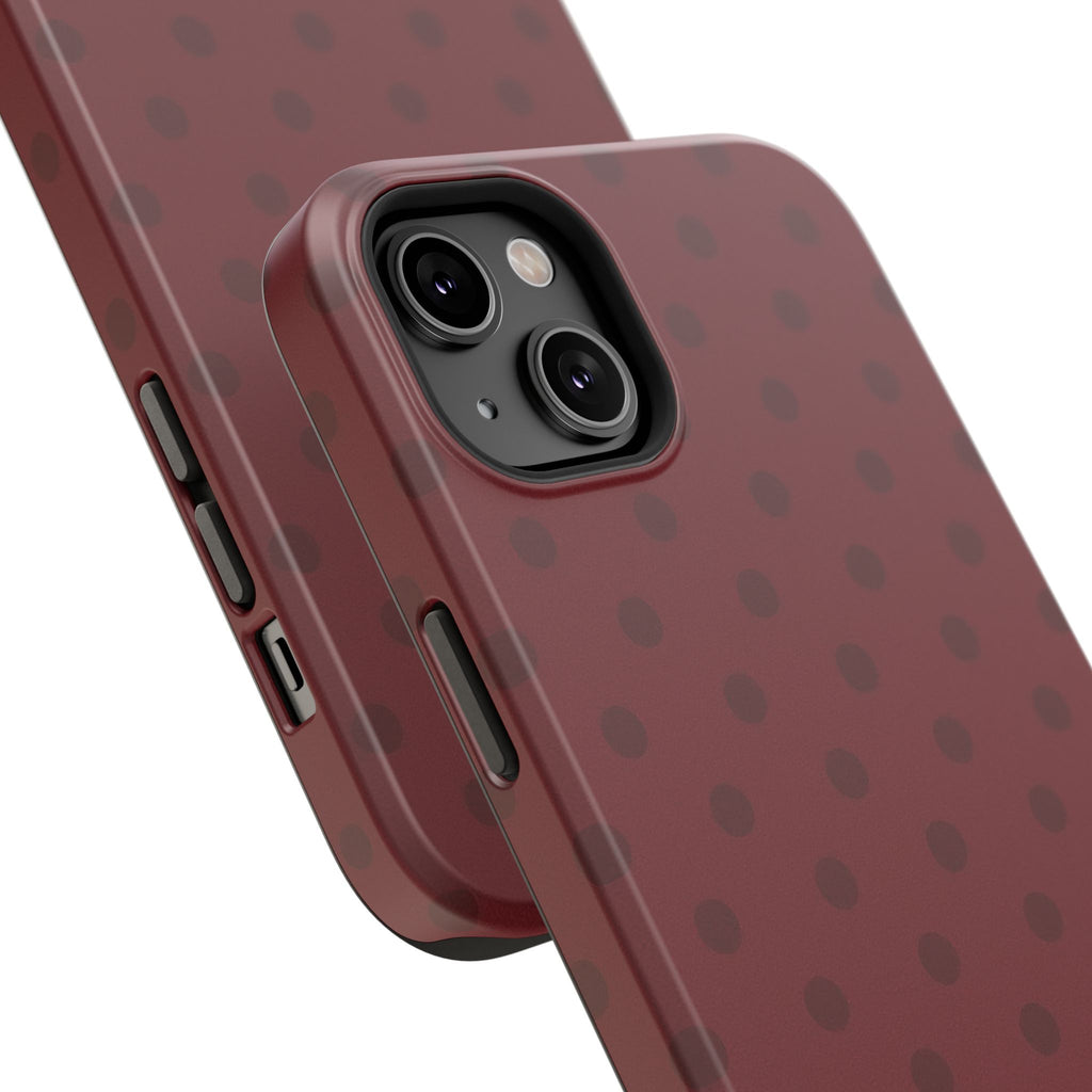 BURGUNDY POLKA-DOTS