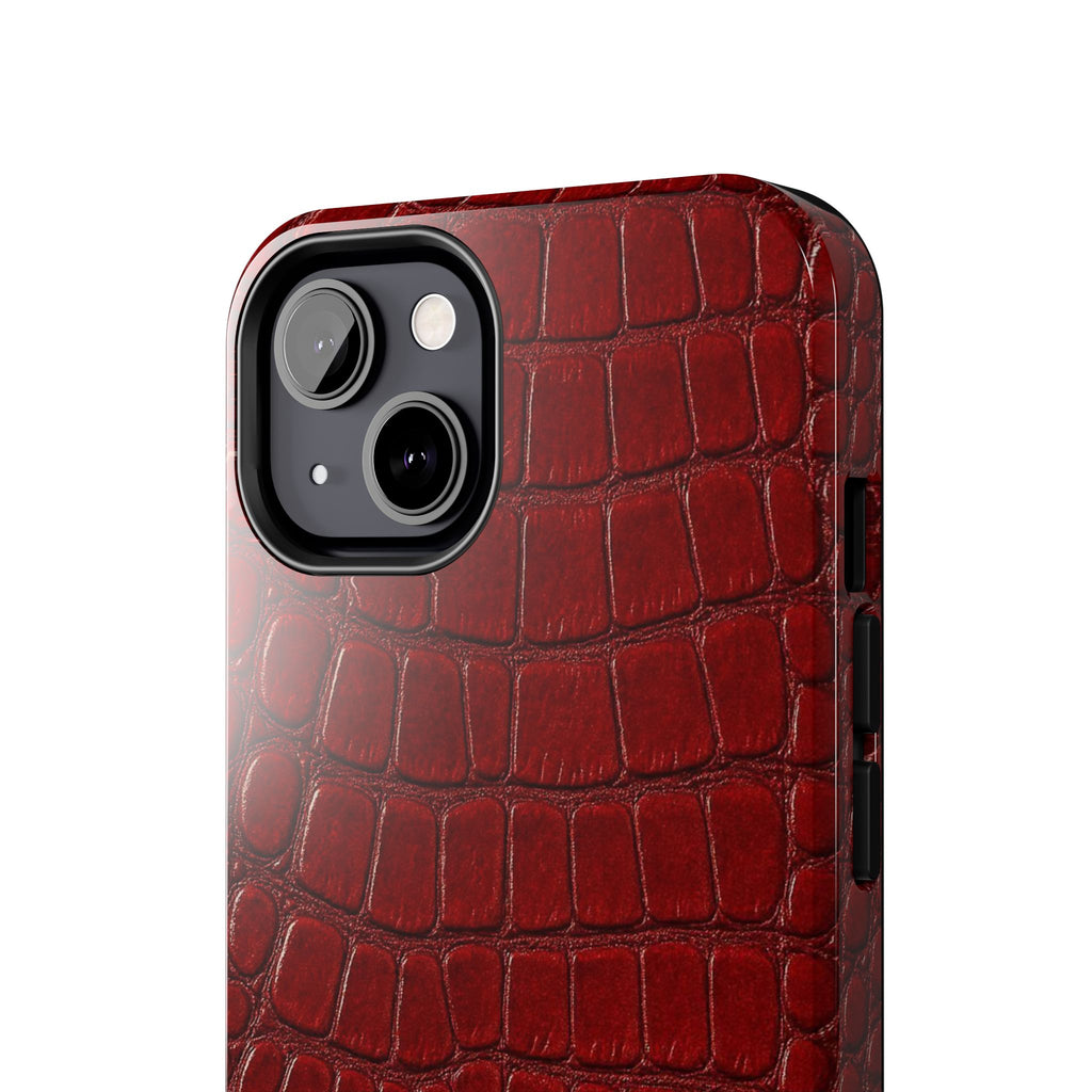 Red Crocodile Skin
