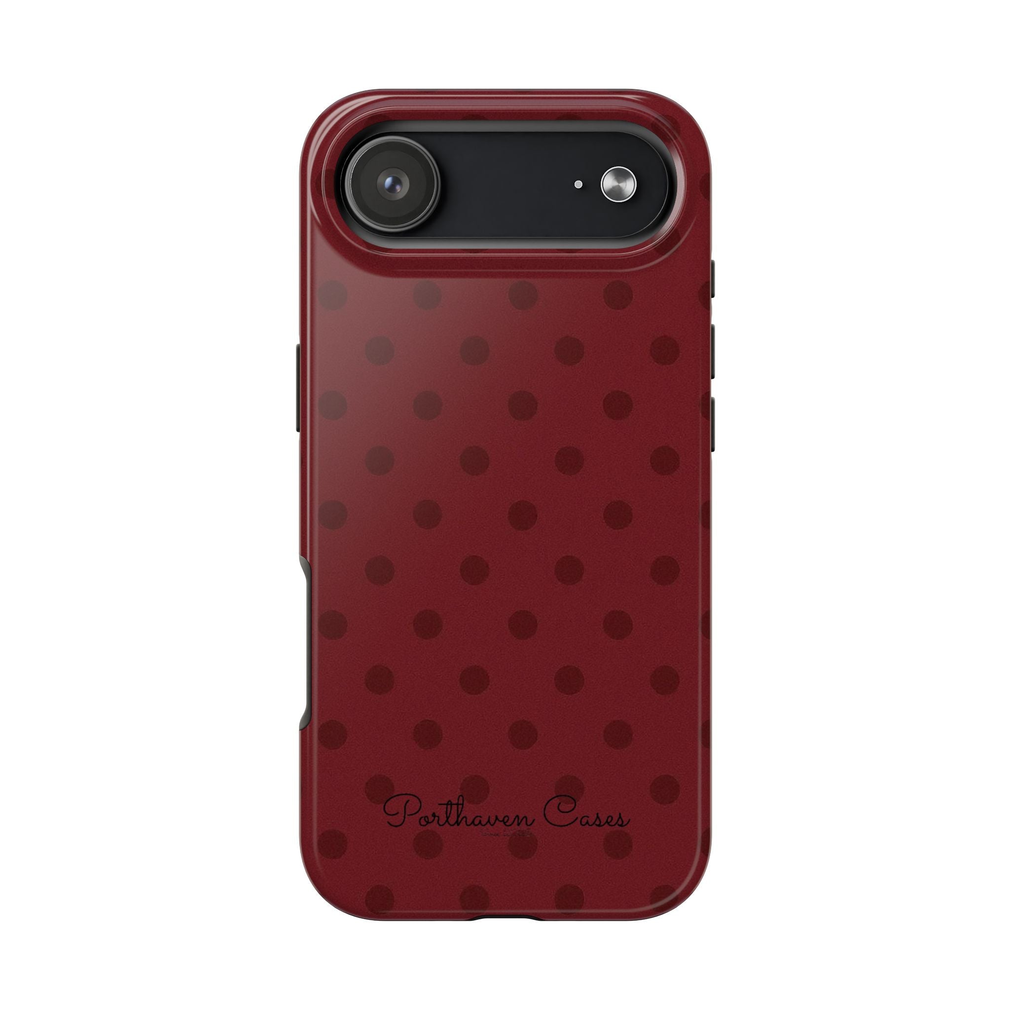 BURGUNDY POLKA DOTS