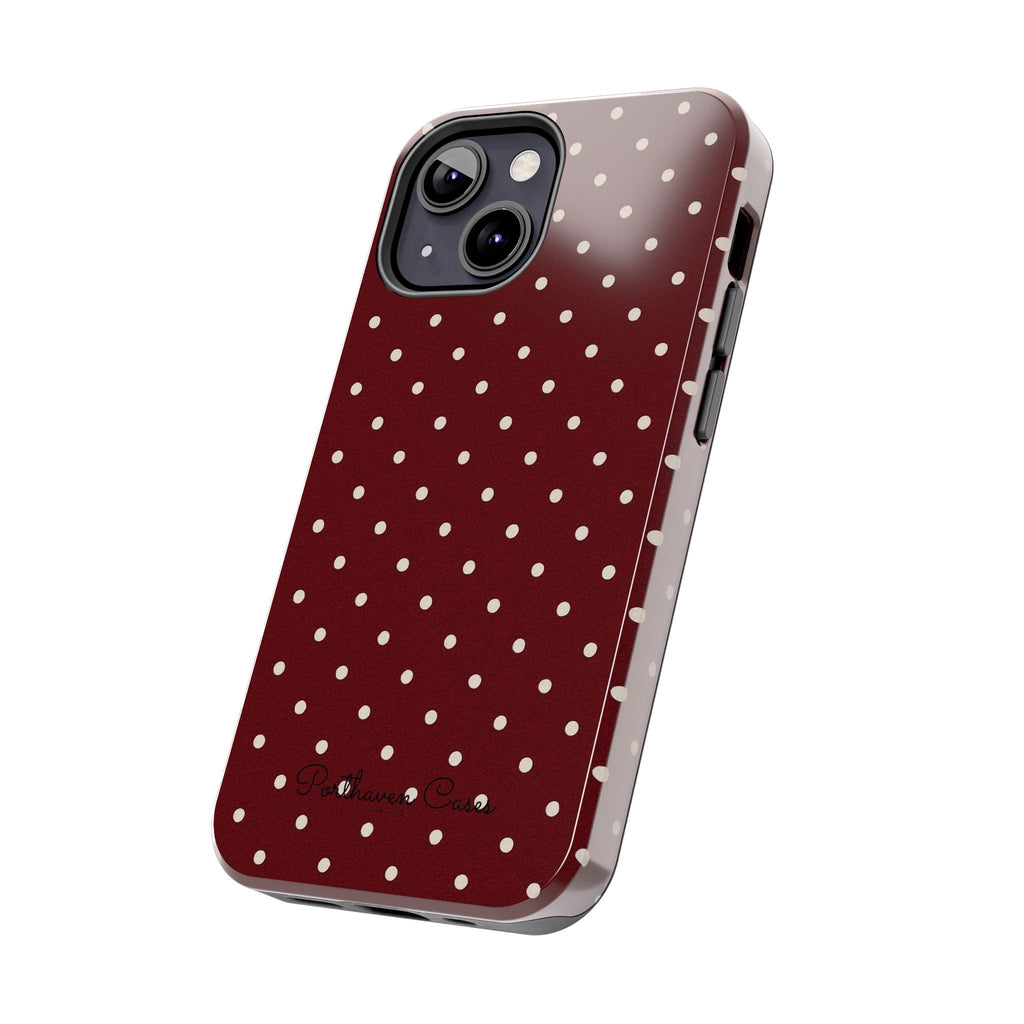 Burgundy Polka Dots