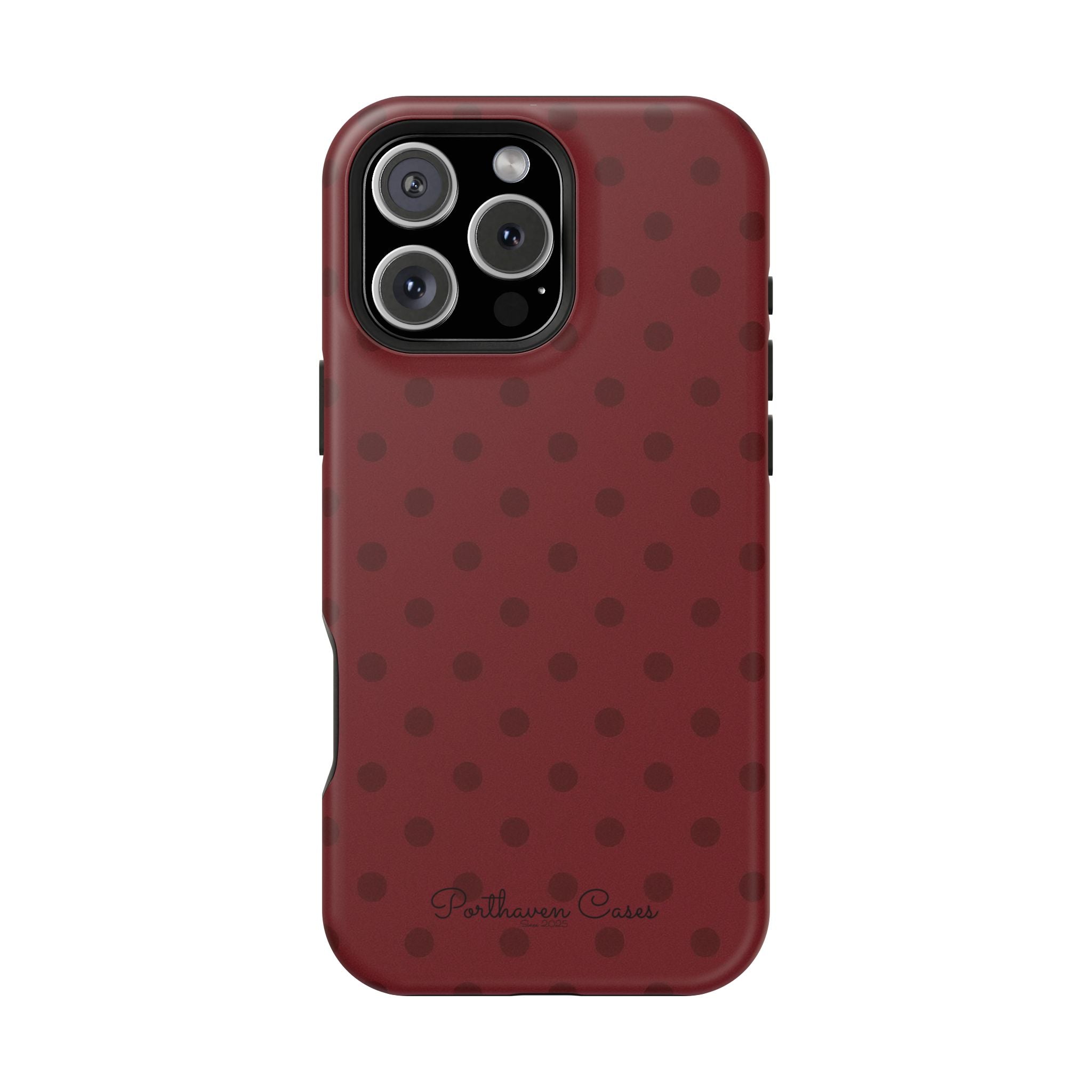 BURGUNDY POLKA-DOTS