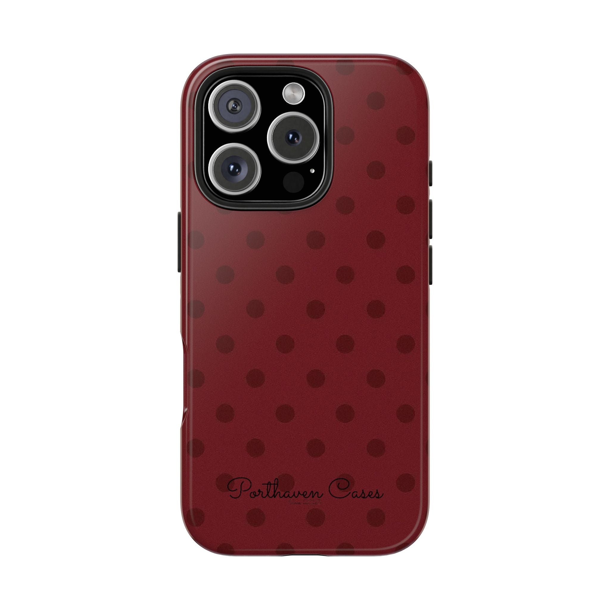 BURGUNDY POLKA DOTS