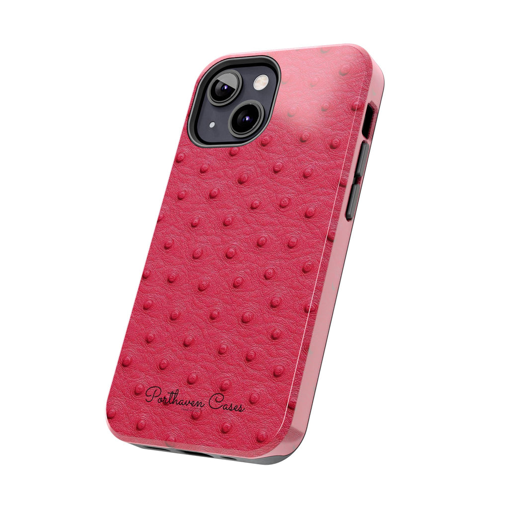Hot Pink Ostrich Leather