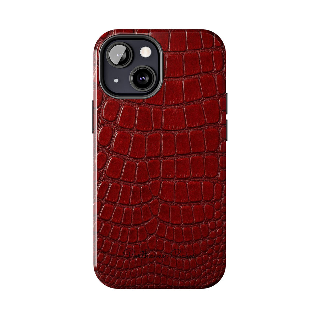 Red Crocodile Skin