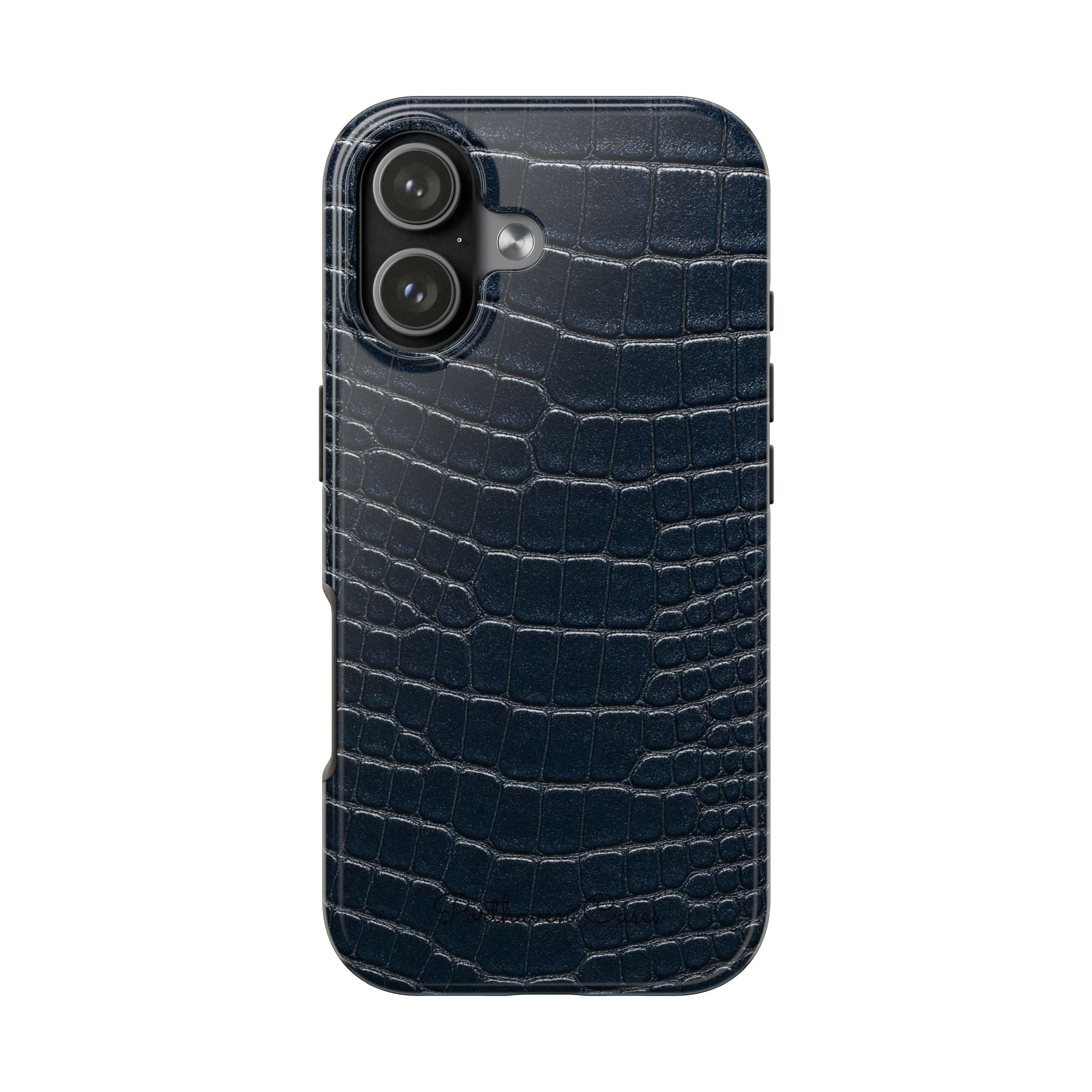 Navy Crocodile Leather