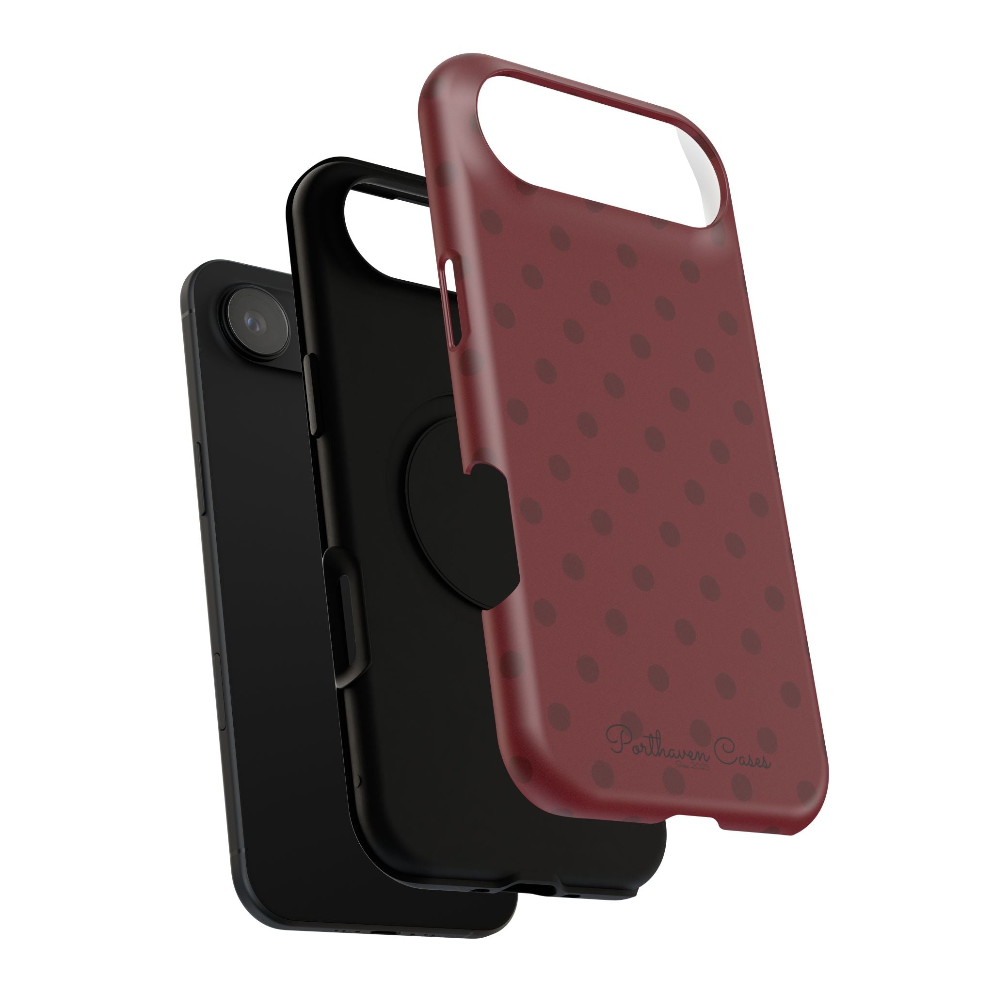 BURGUNDY POLKA-DOTS