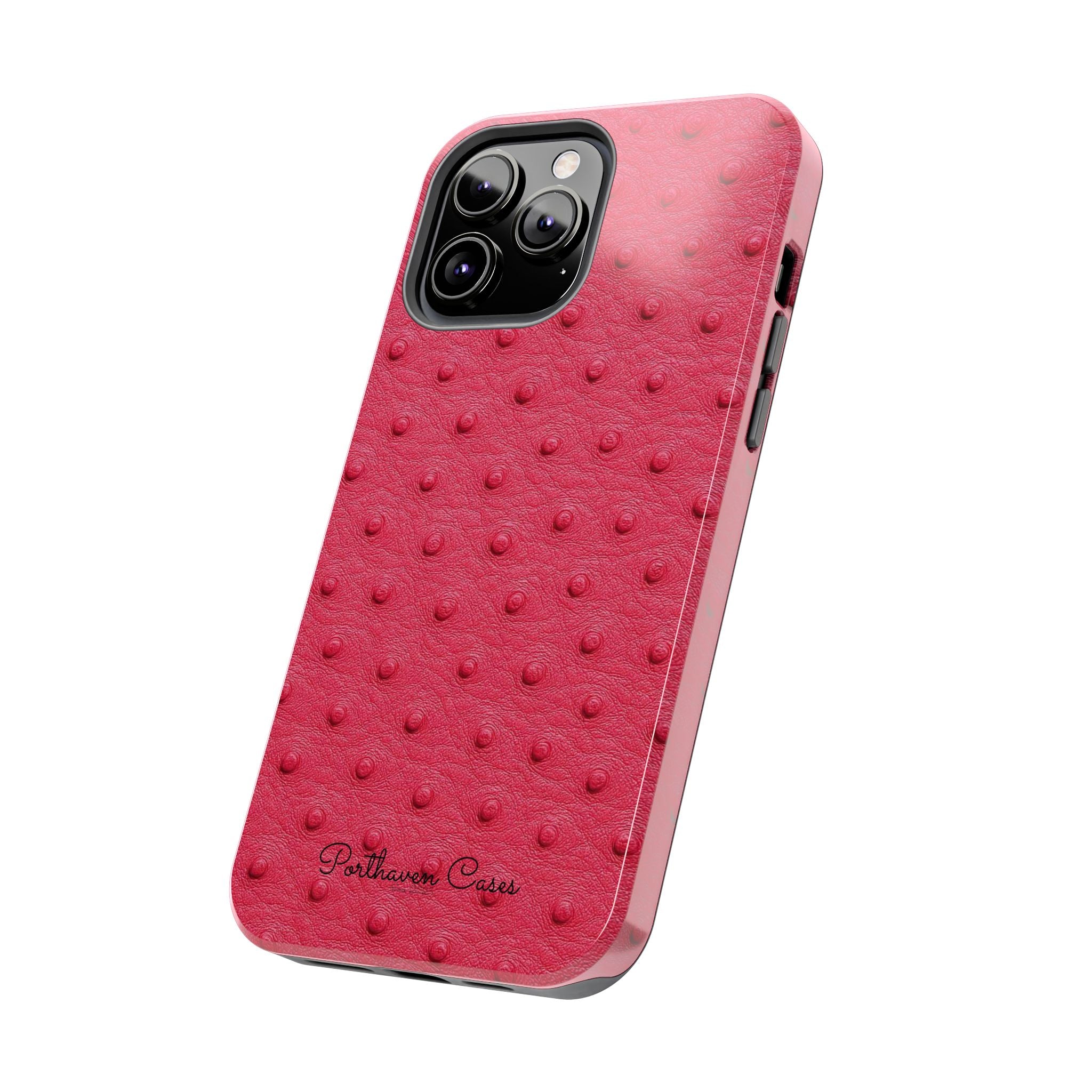 Hot Pink Ostrich Leather