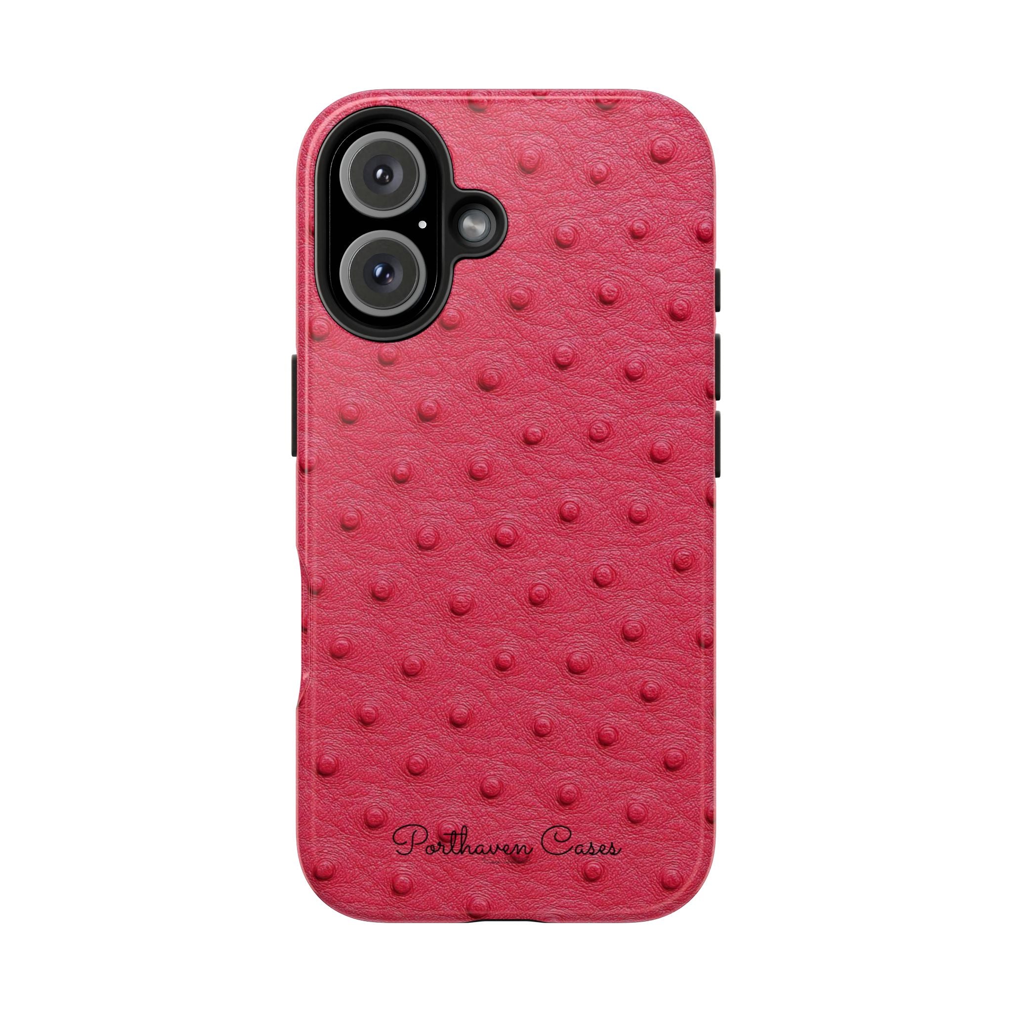 Hot Pink Ostrich Leather