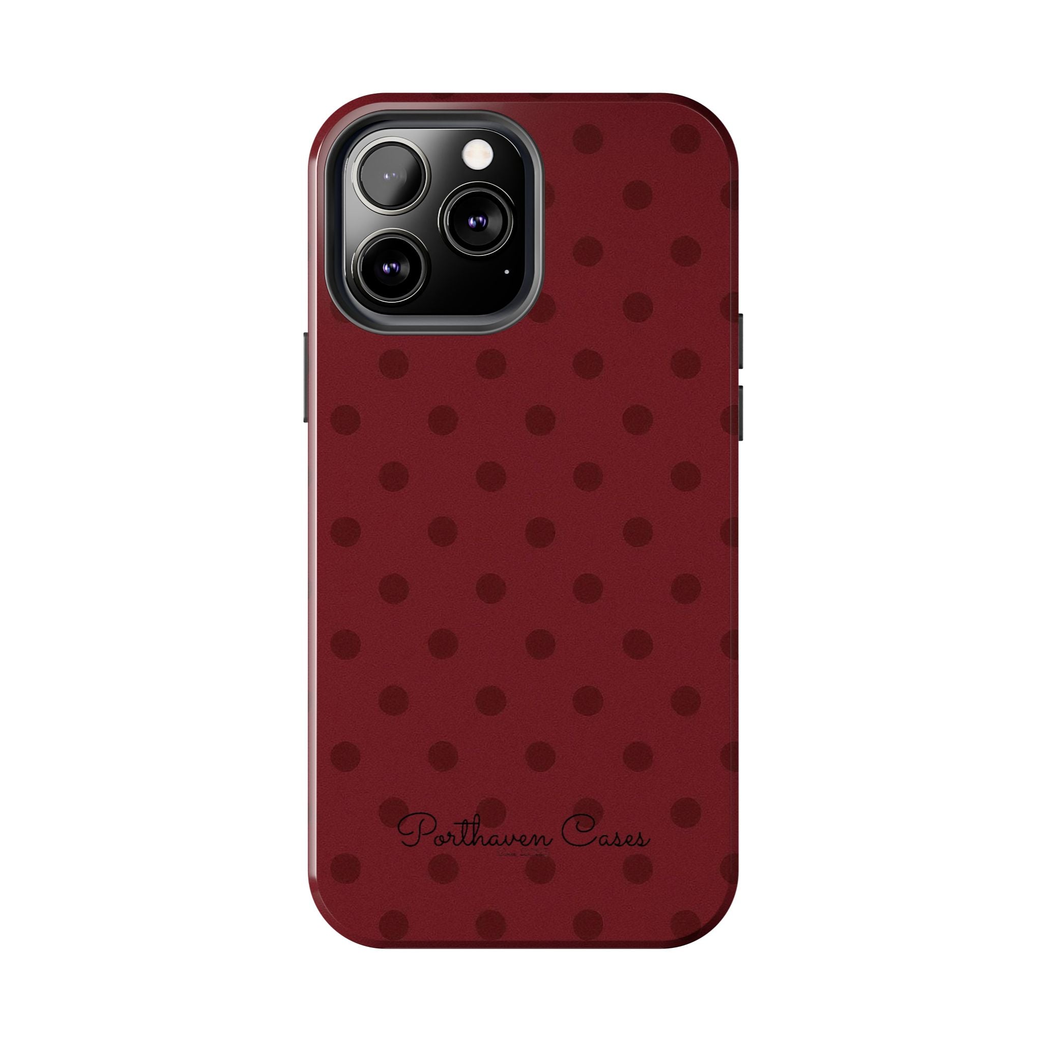 BURGUNDY POLKA DOTS