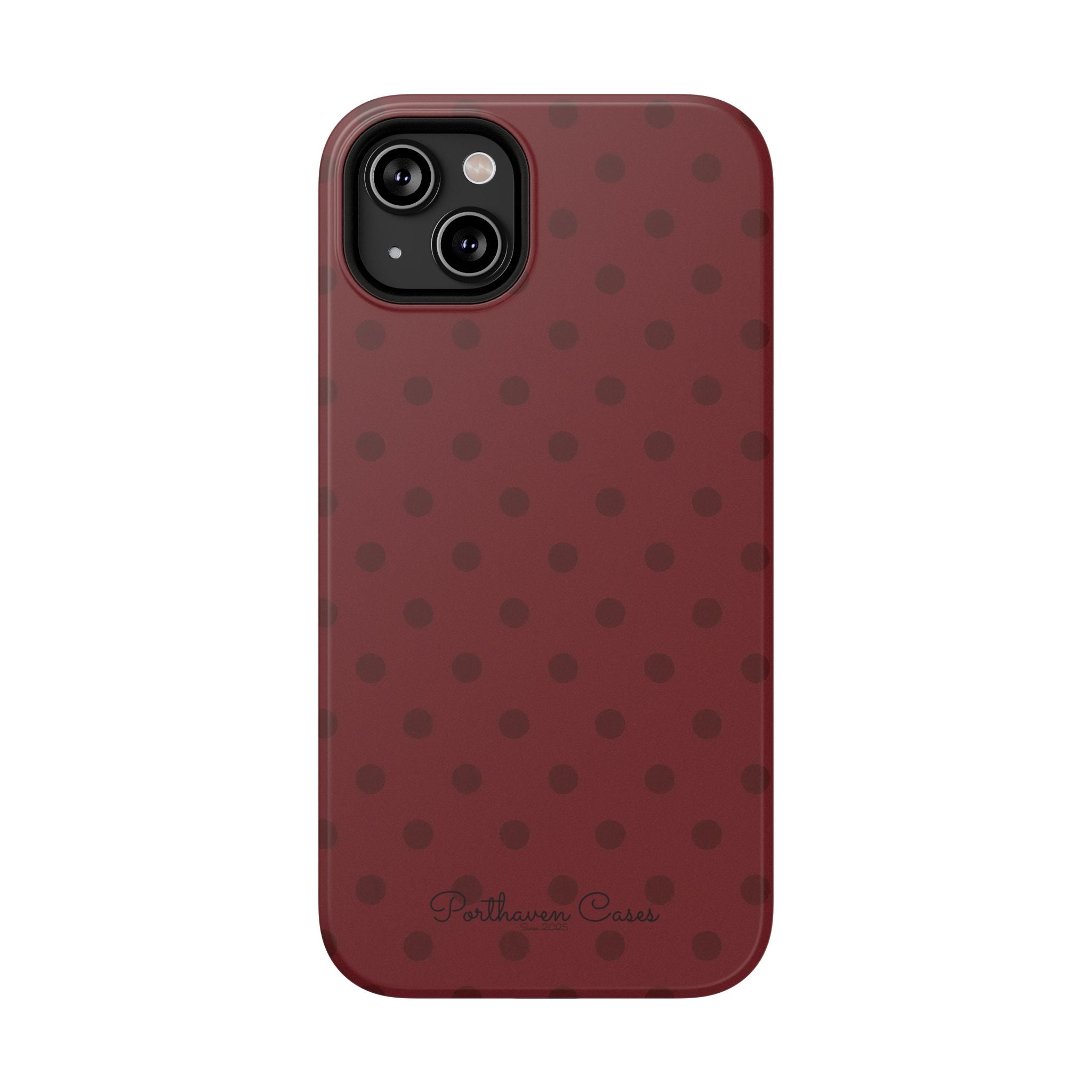 BURGUNDY POLKA-DOTS