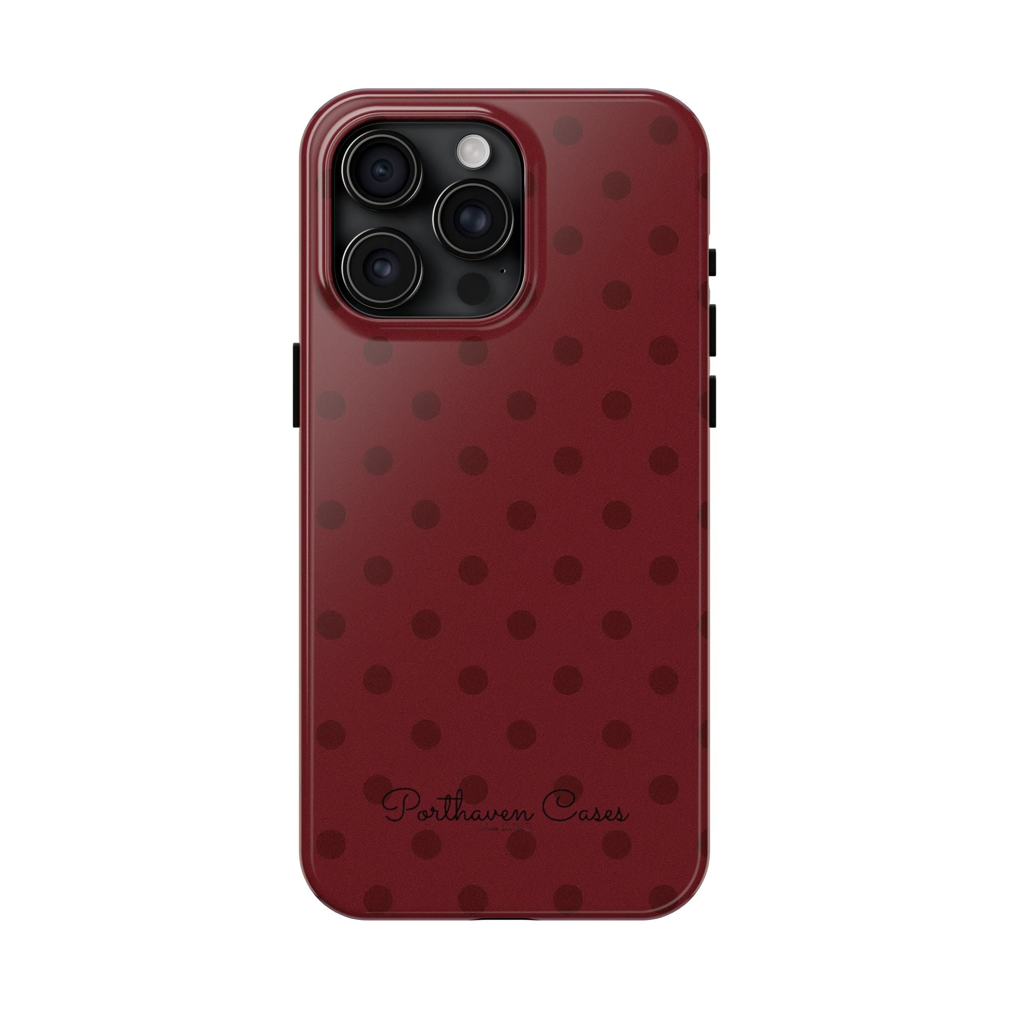 BURGUNDY POLKA DOTS