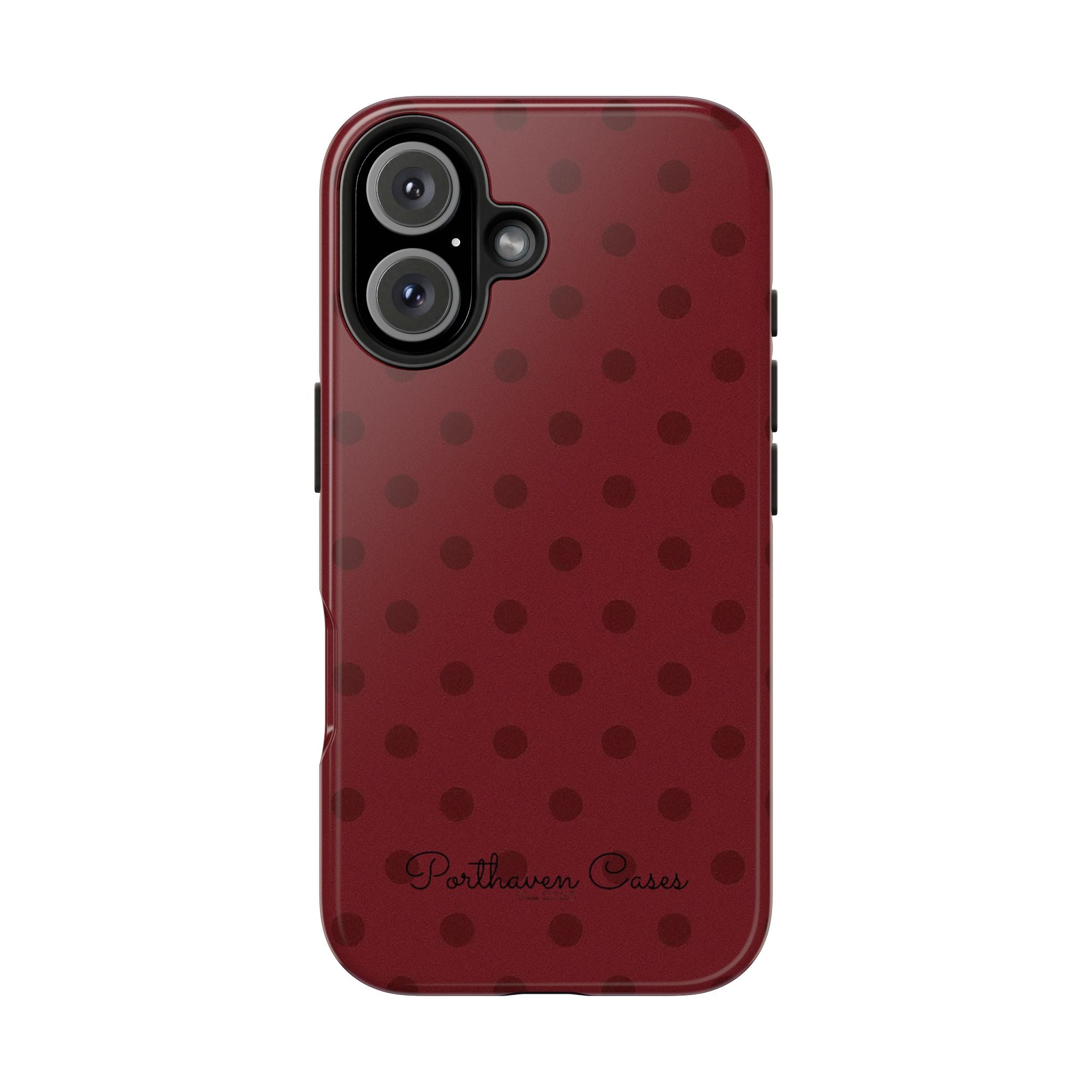 BURGUNDY POLKA DOTS