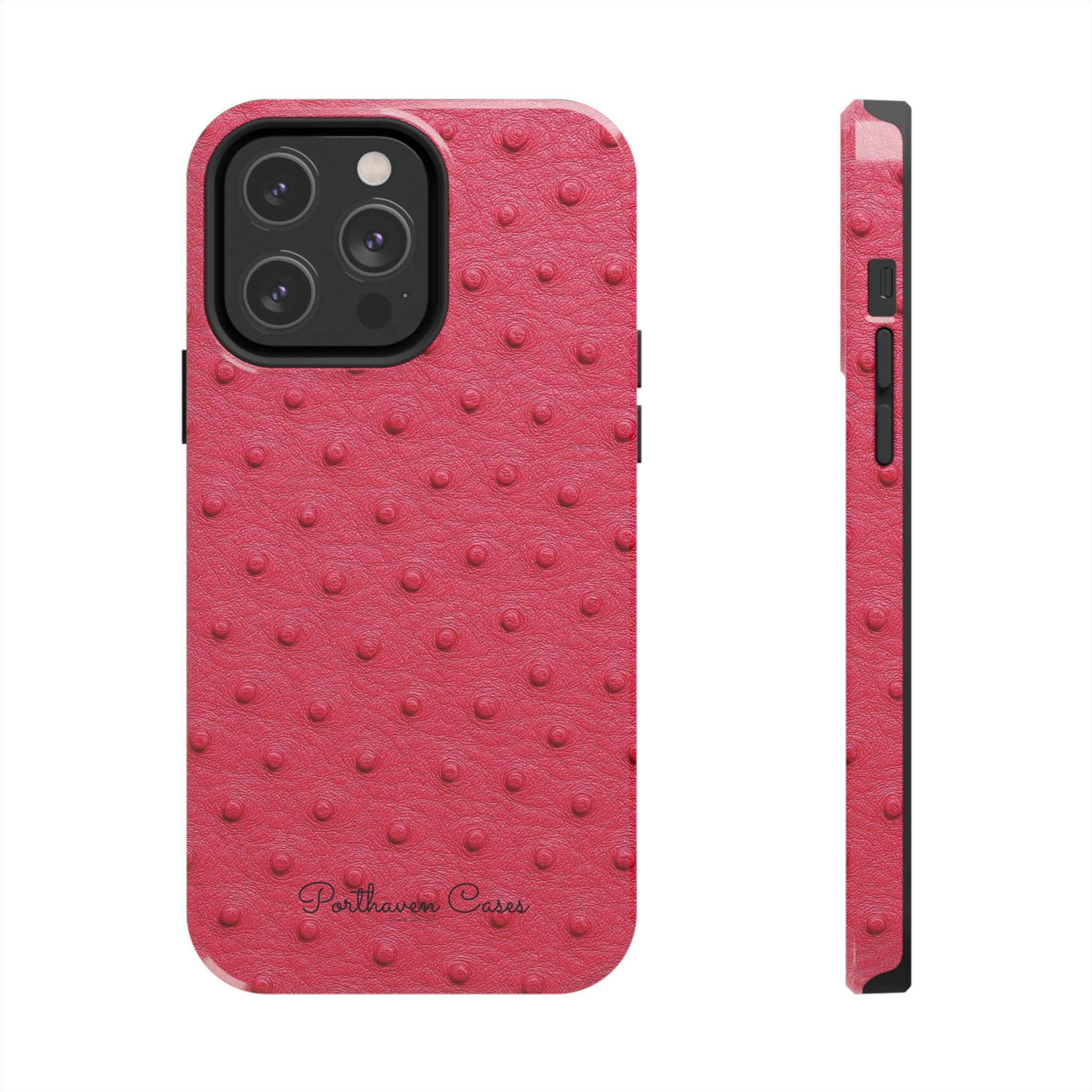 Hot Pink Ostrich Leather