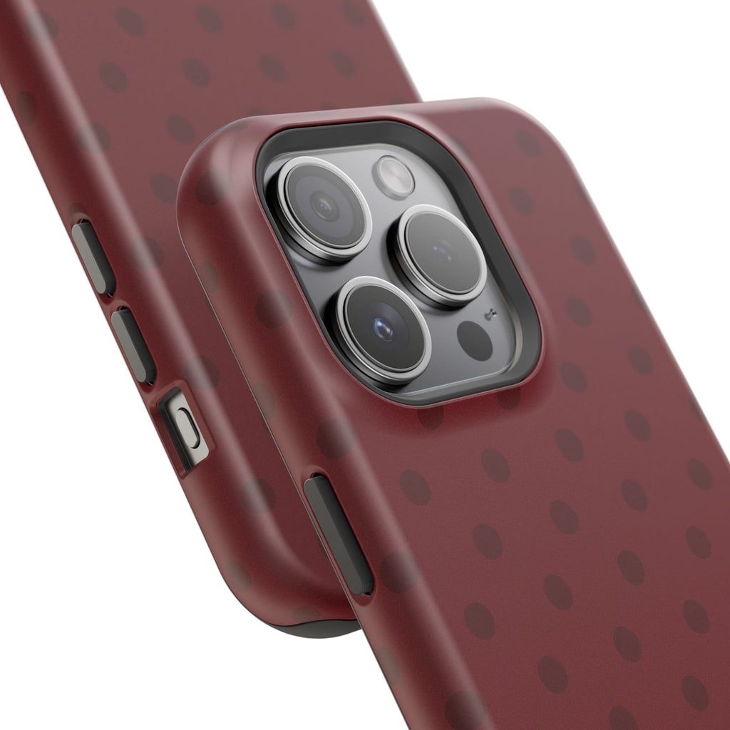 BURGUNDY POLKA-DOTS