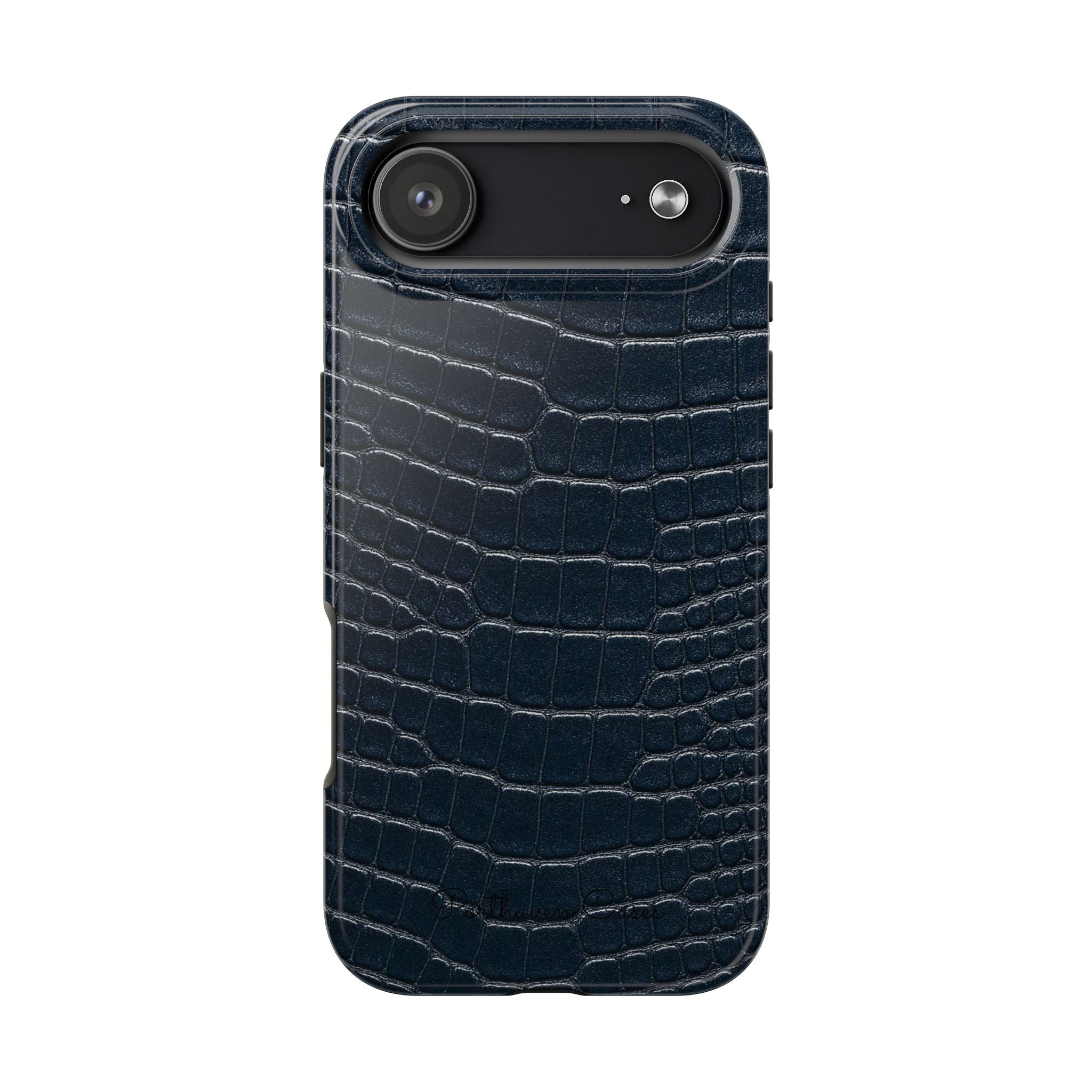 Navy Crocodile Leather