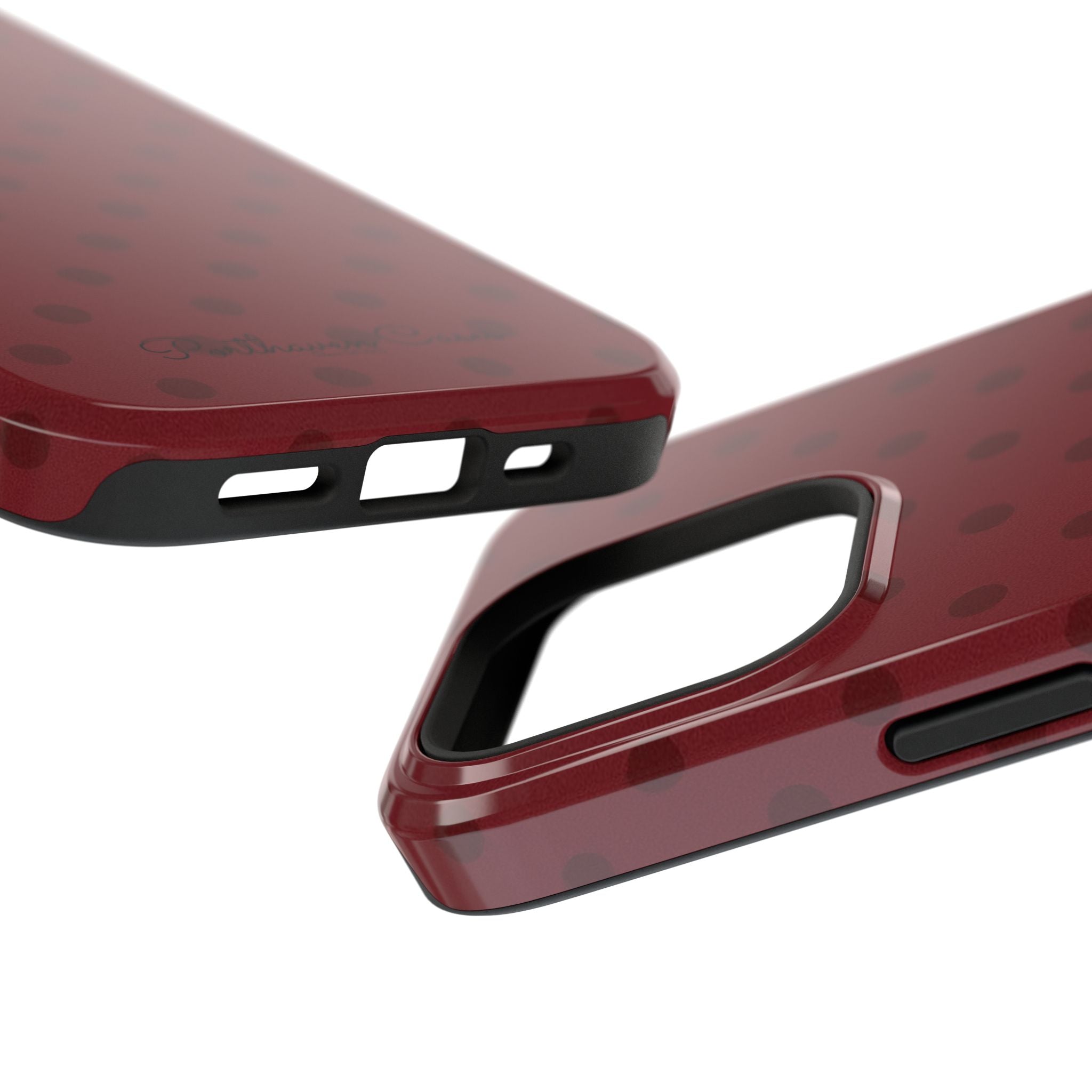 BURGUNDY POLKA-DOTS