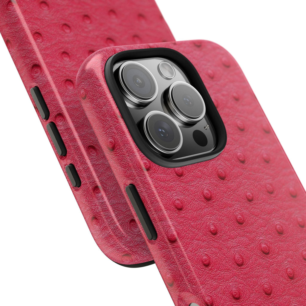 Hot Pink Ostrich Leather