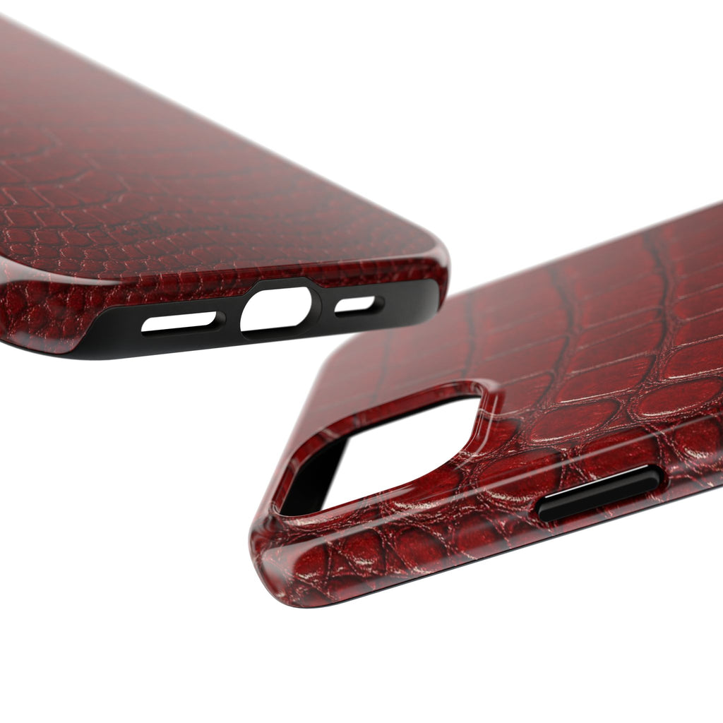 Red Crocodile Skin