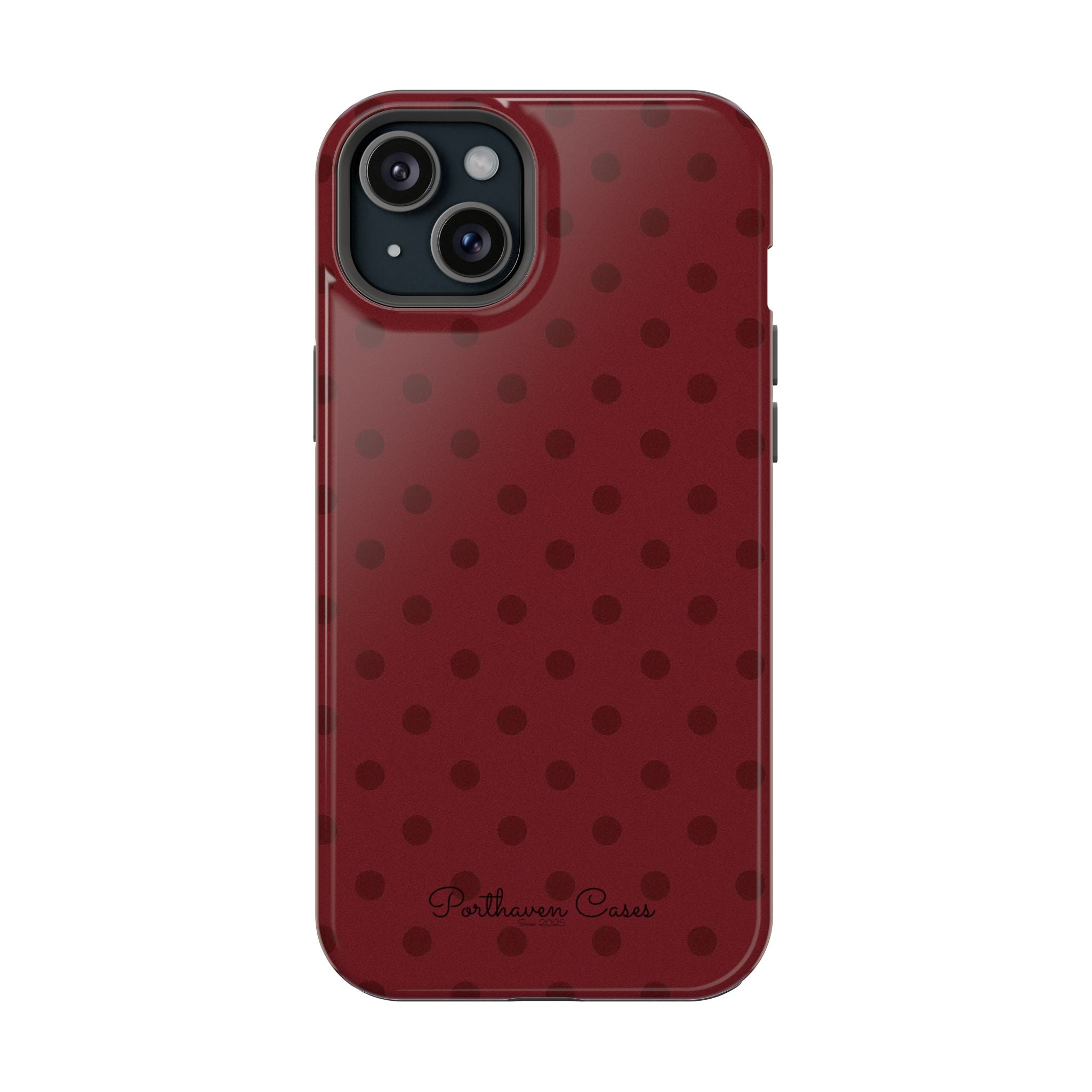 BURGUNDY POLKA-DOTS