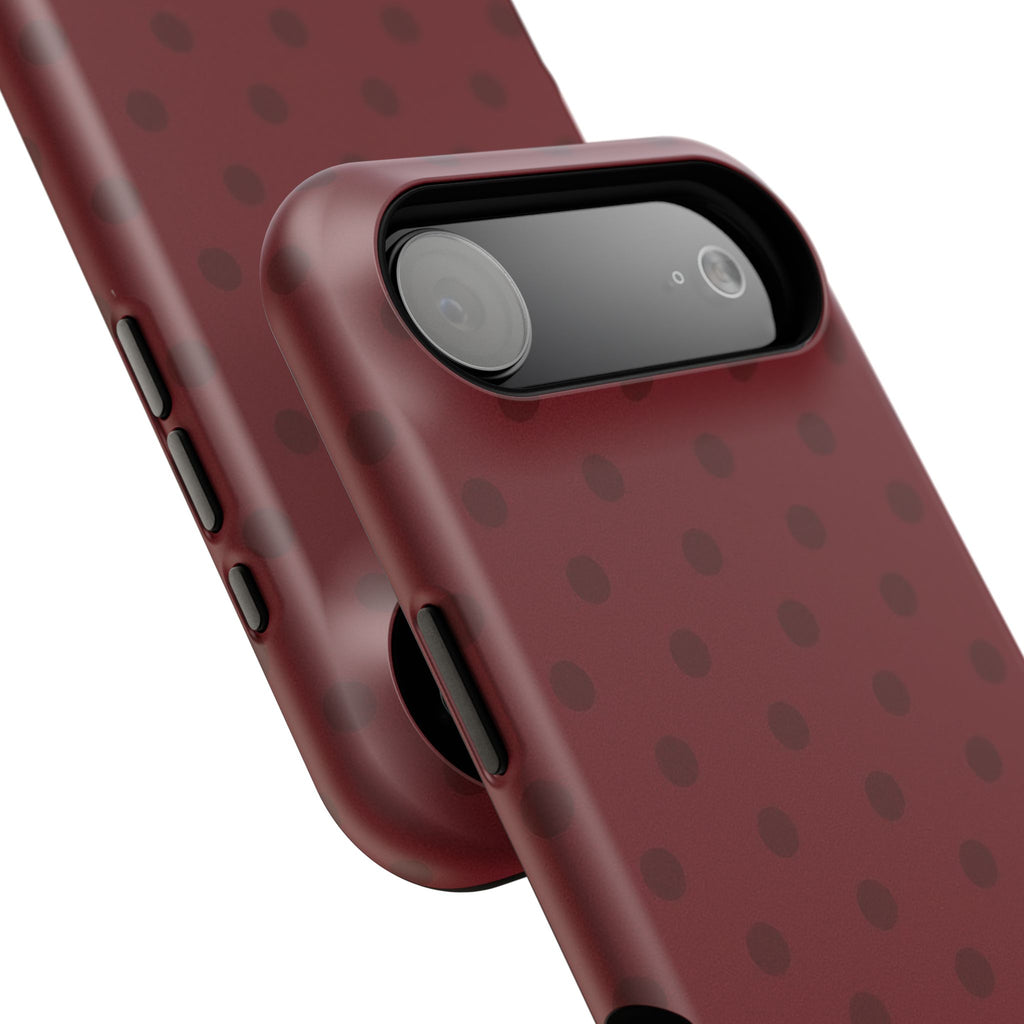 BURGUNDY POLKA-DOTS