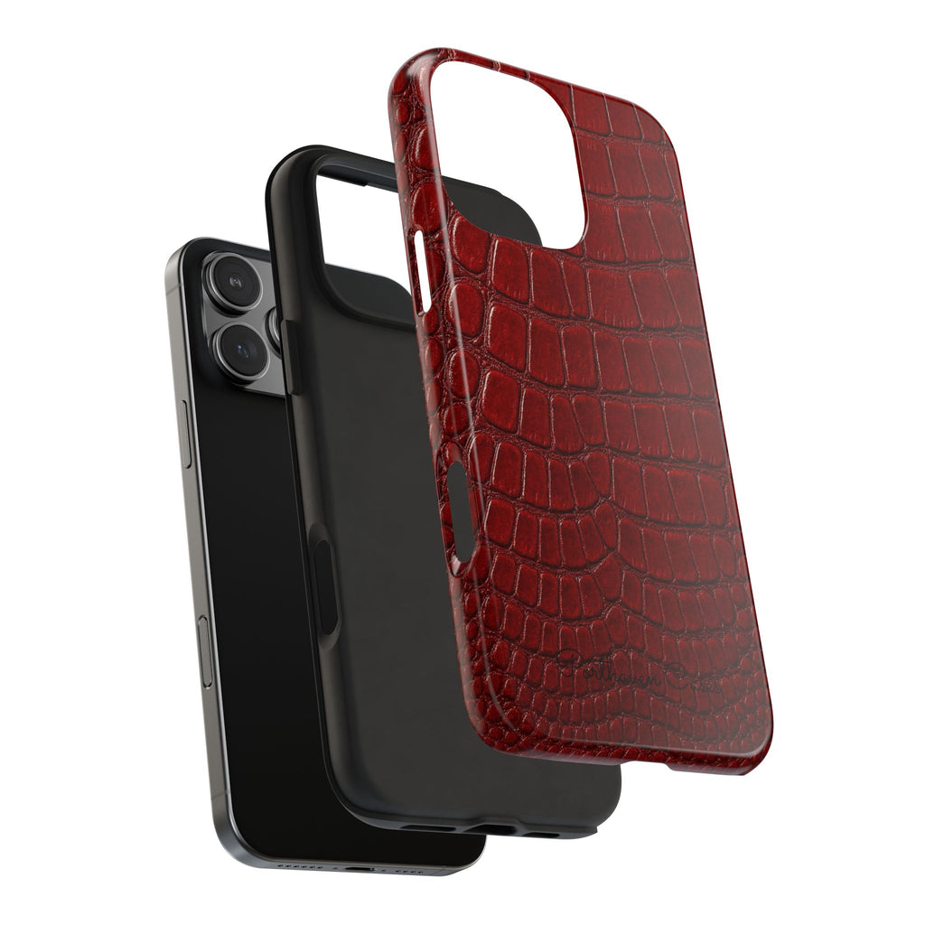 Red Crocodile Skin