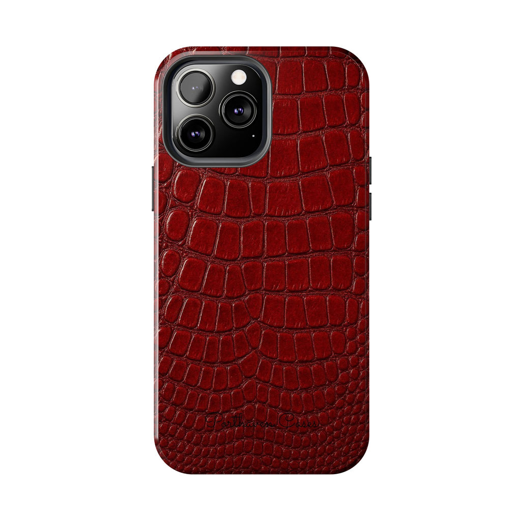 Red Crocodile Skin