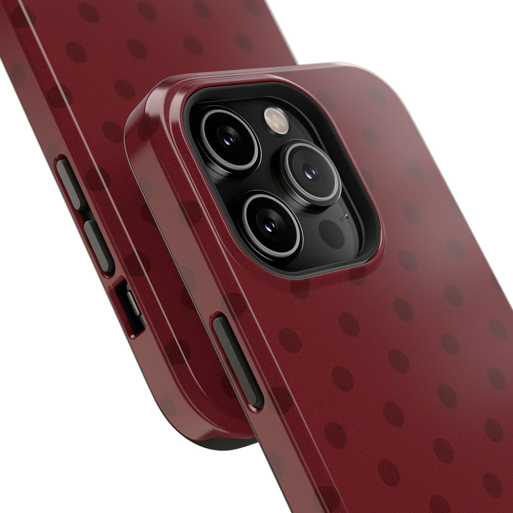 BURGUNDY POLKA-DOTS