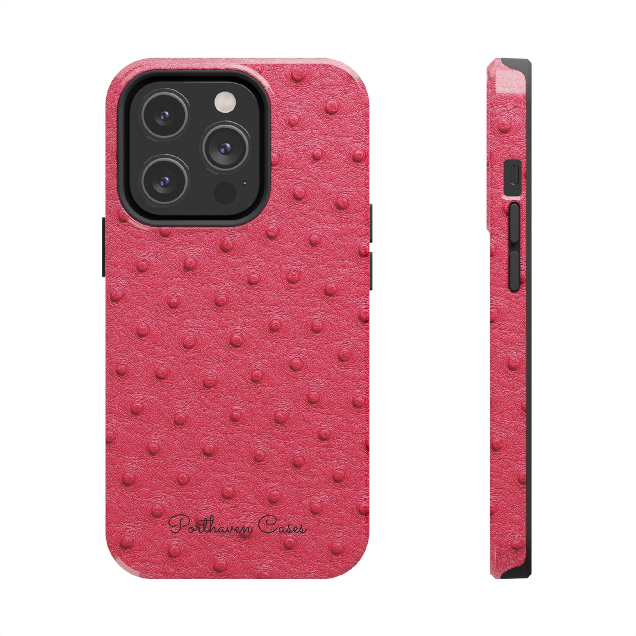 Hot Pink Ostrich Leather