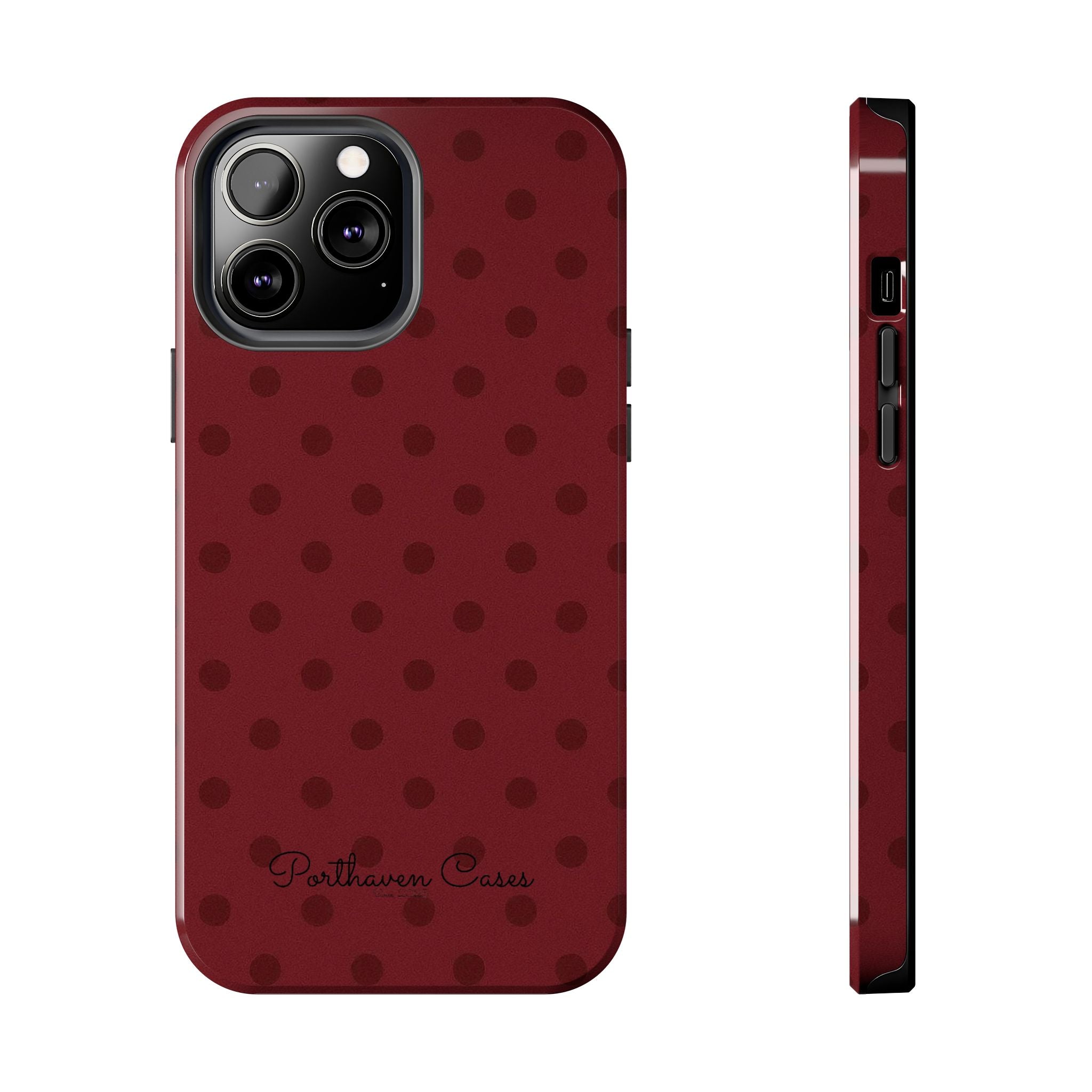 BURGUNDY POLKA DOTS