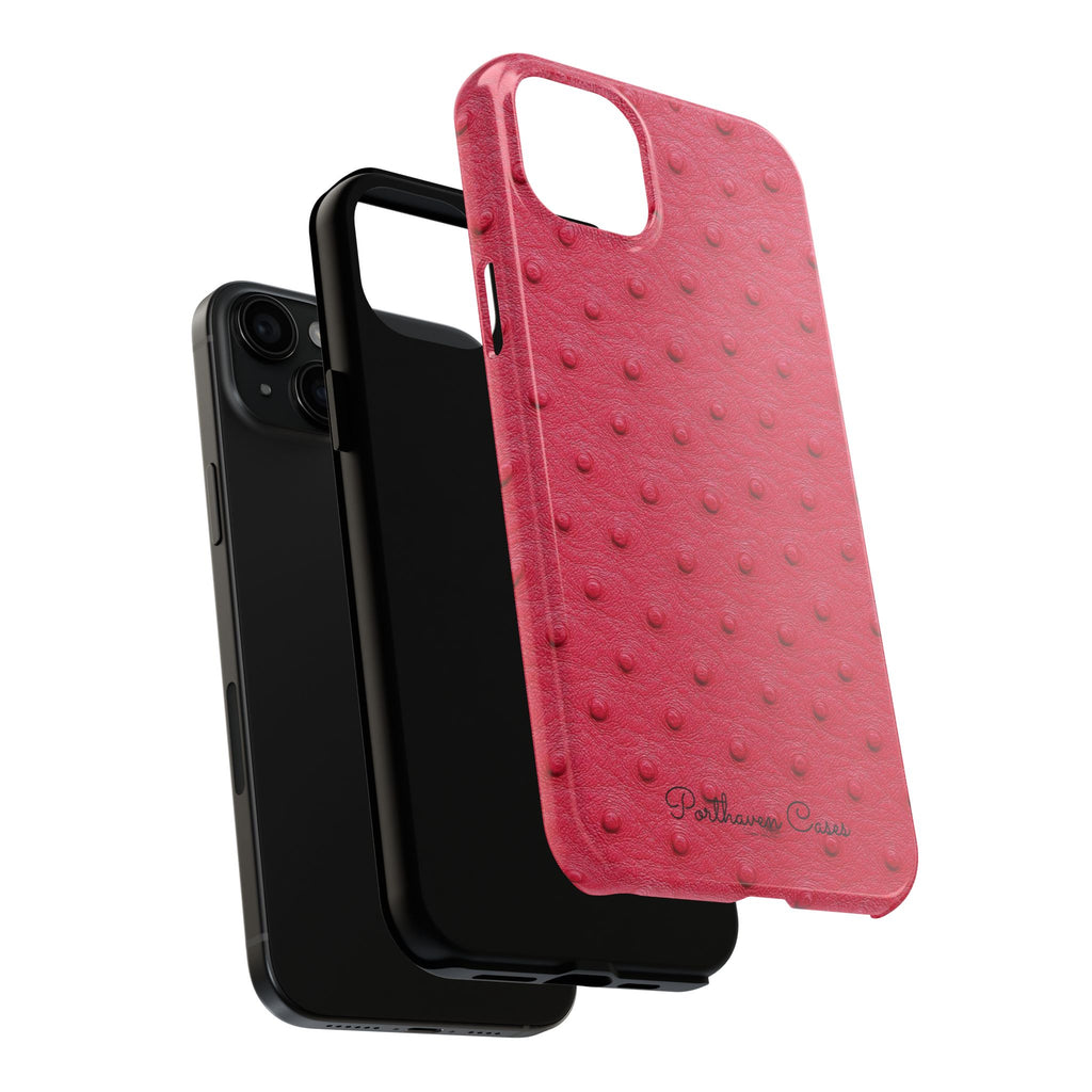 Hot Pink Ostrich Leather