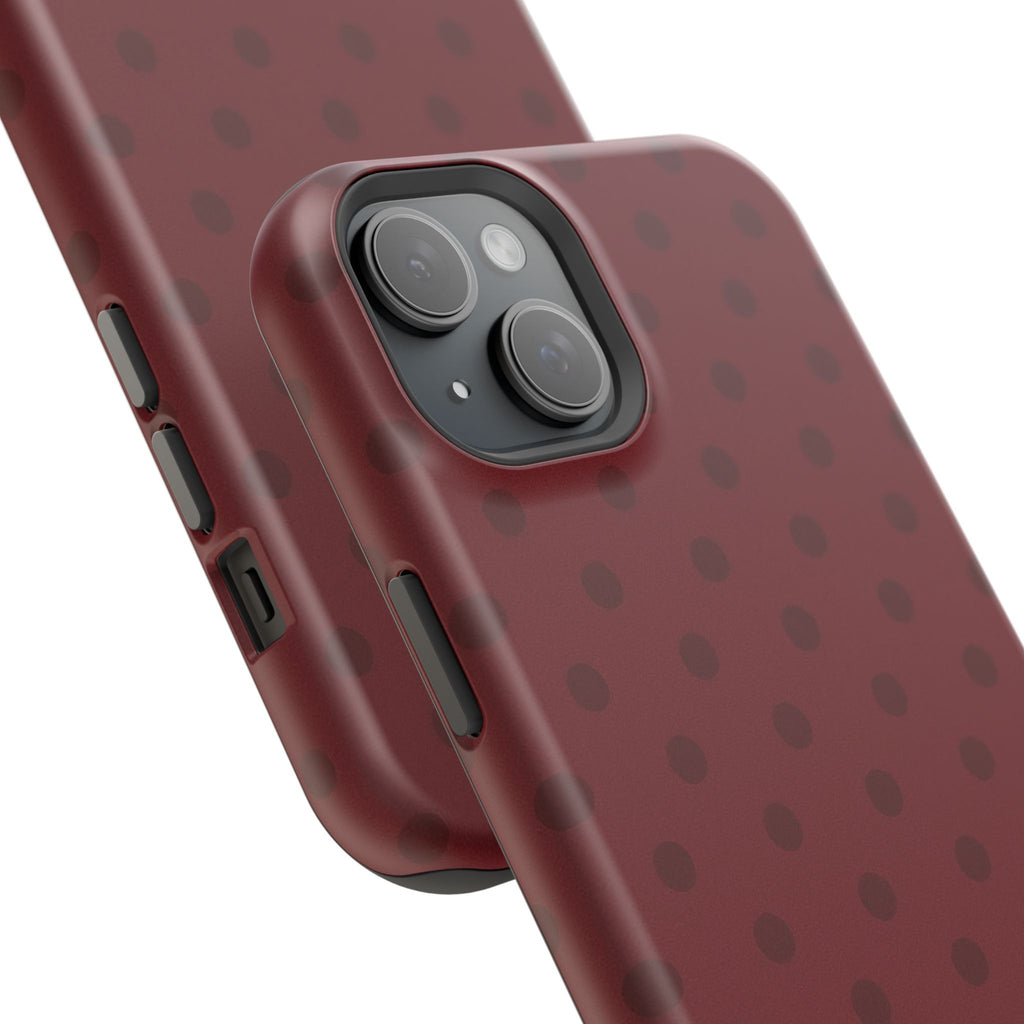 BURGUNDY POLKA-DOTS