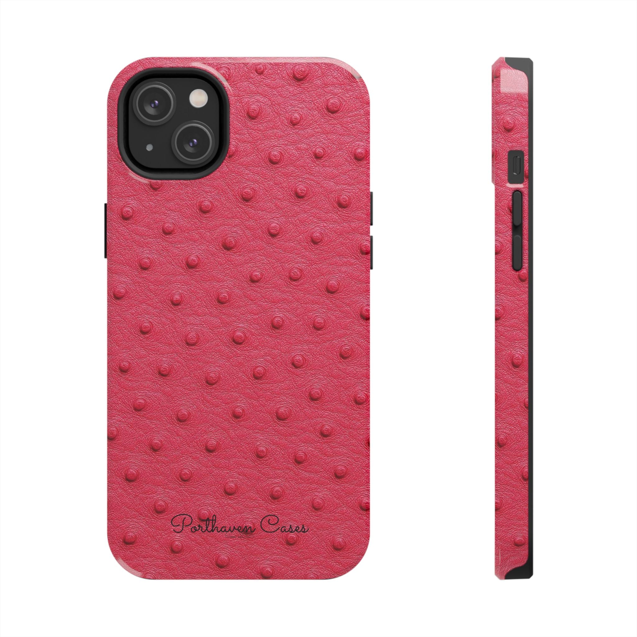 Hot Pink Ostrich Leather