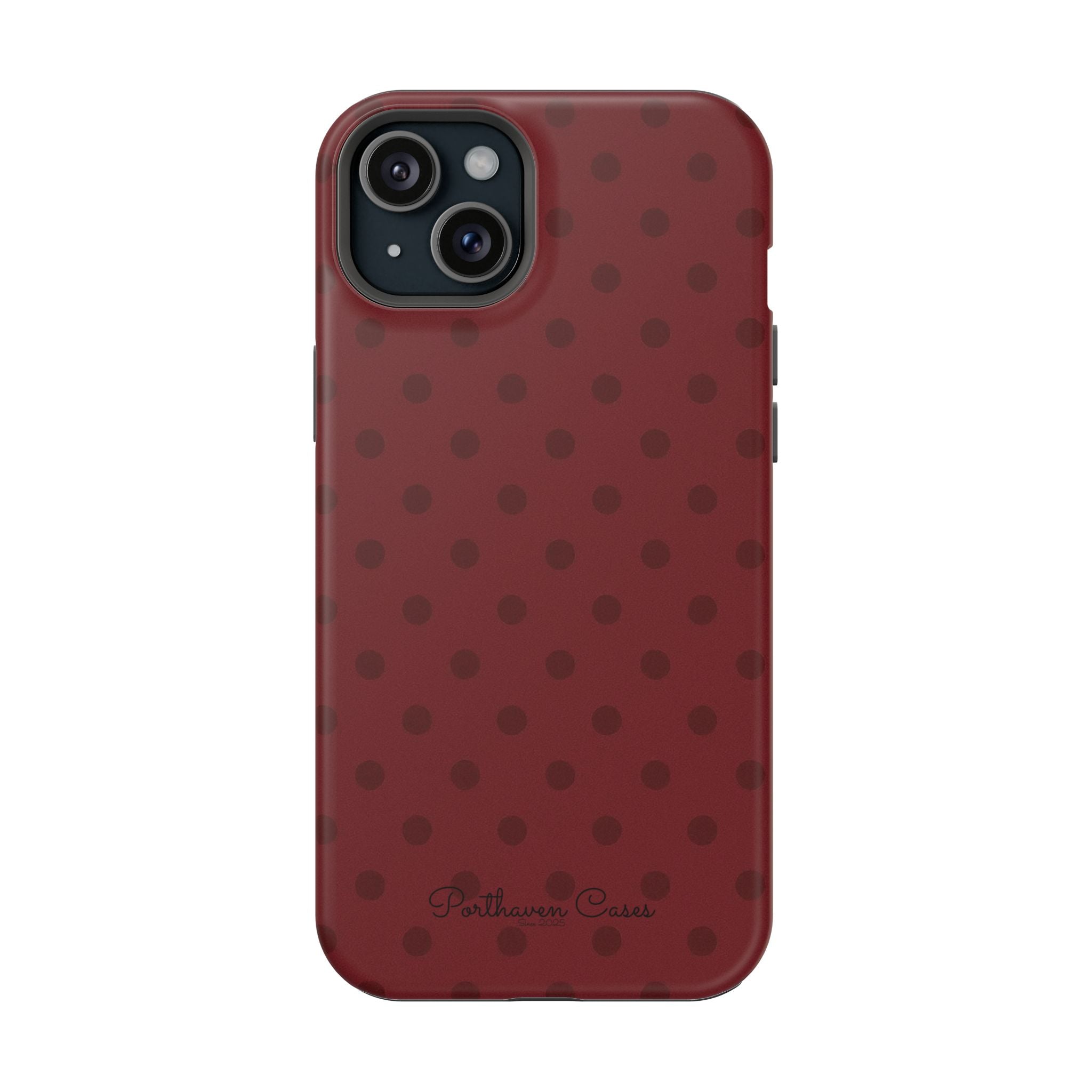 BURGUNDY POLKA-DOTS