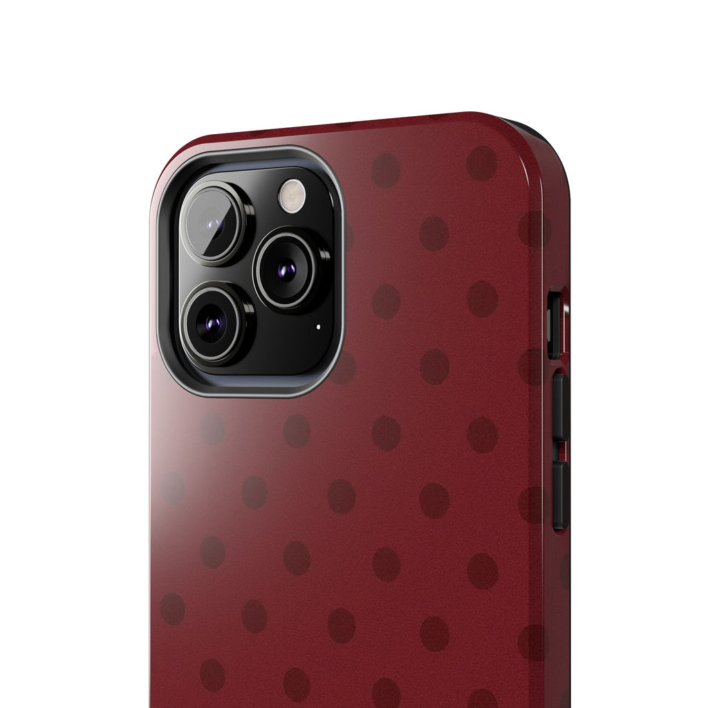 BURGUNDY POLKA DOTS