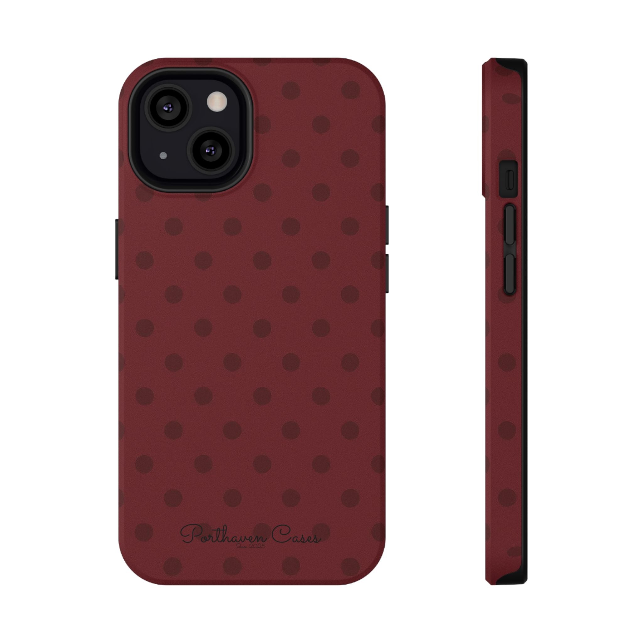 BURGUNDY POLKA-DOTS