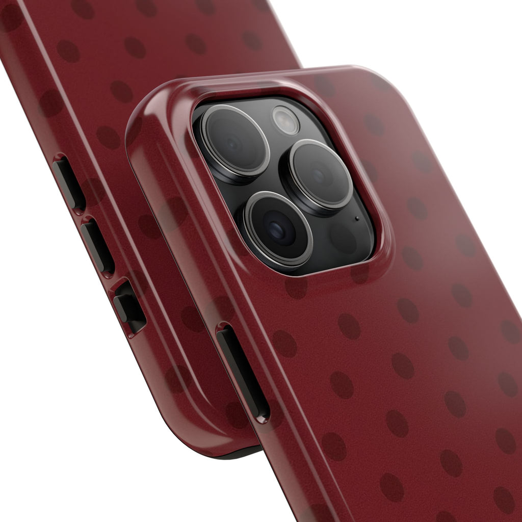 BURGUNDY POLKA DOTS