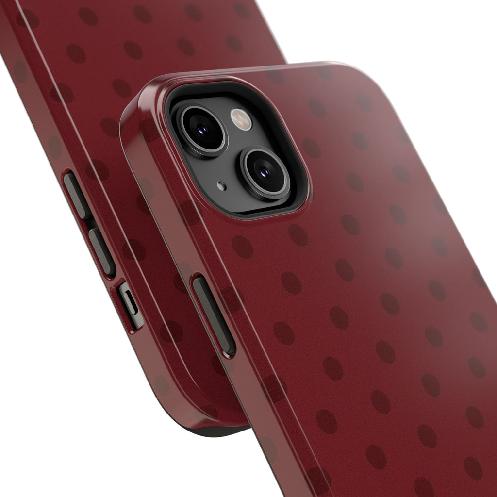 BURGUNDY POLKA-DOTS