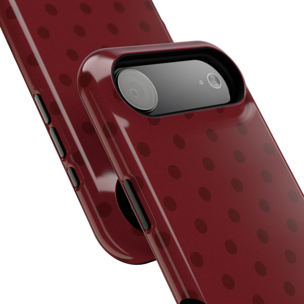 BURGUNDY POLKA-DOTS