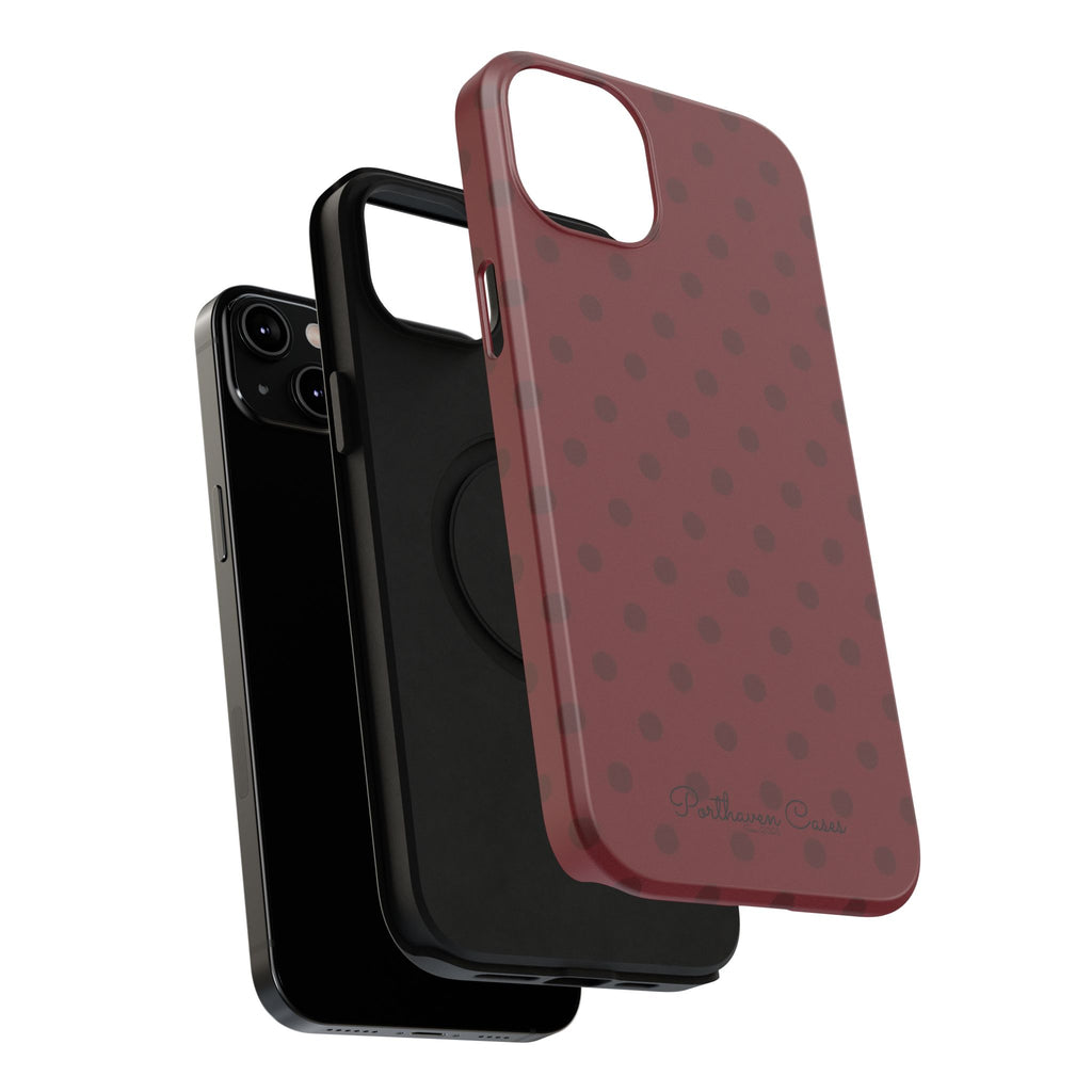 BURGUNDY POLKA-DOTS