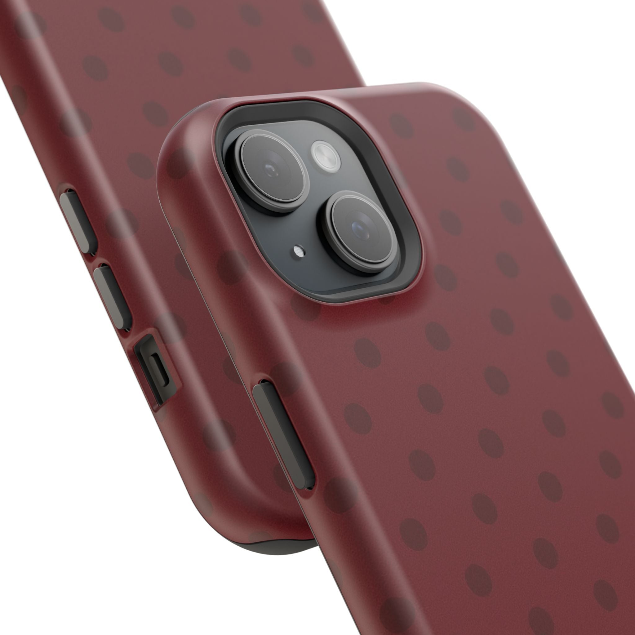 BURGUNDY POLKA-DOTS