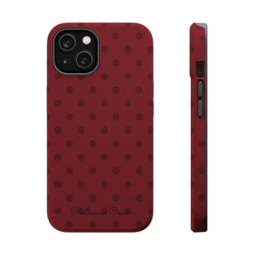 BURGUNDY POLKA DOT