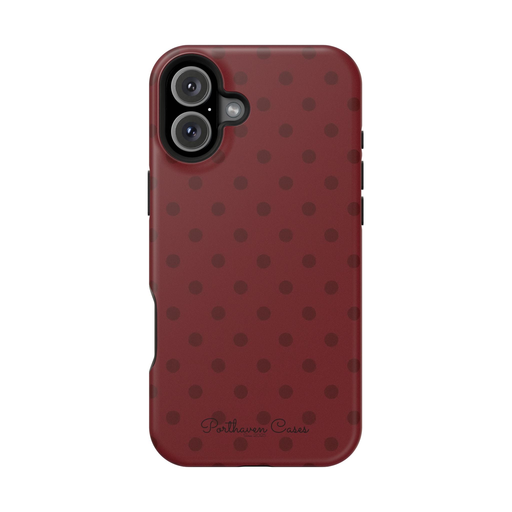 BURGUNDY POLKA-DOTS