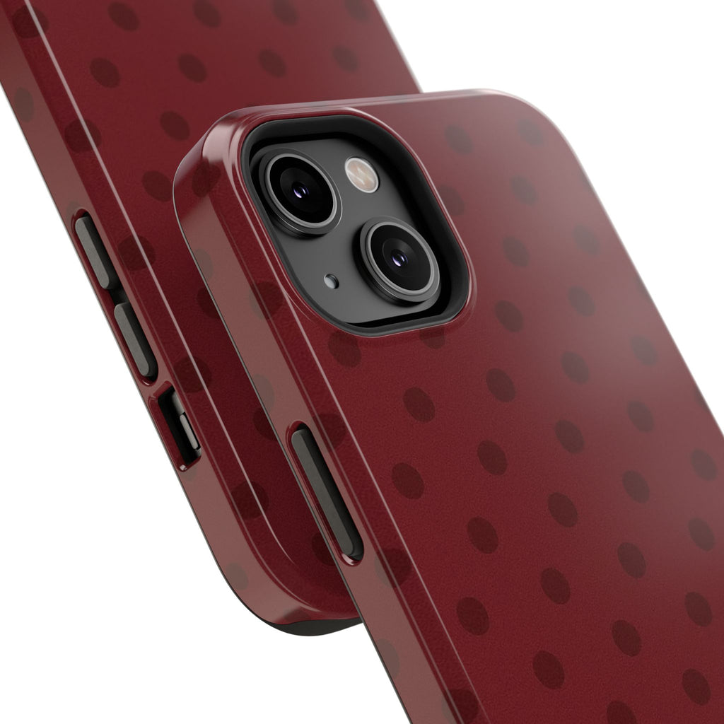 BURGUNDY POLKA-DOTS
