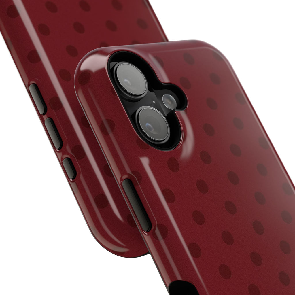 BURGUNDY POLKA-DOTS