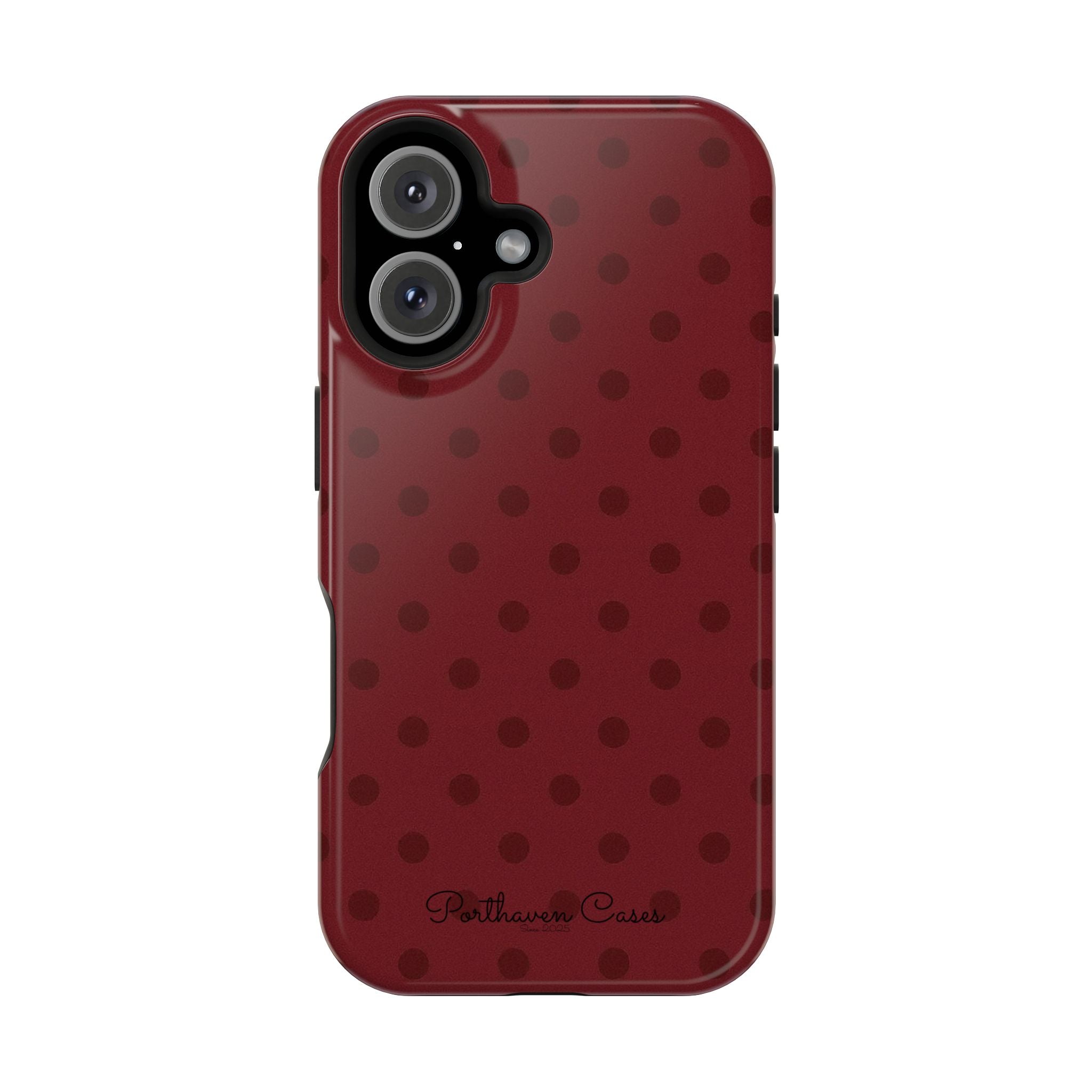 BURGUNDY POLKA-DOTS