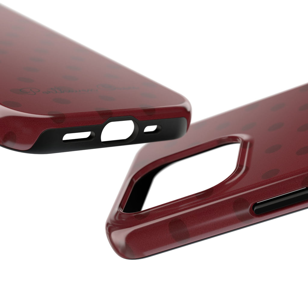 BURGUNDY POLKA DOTS